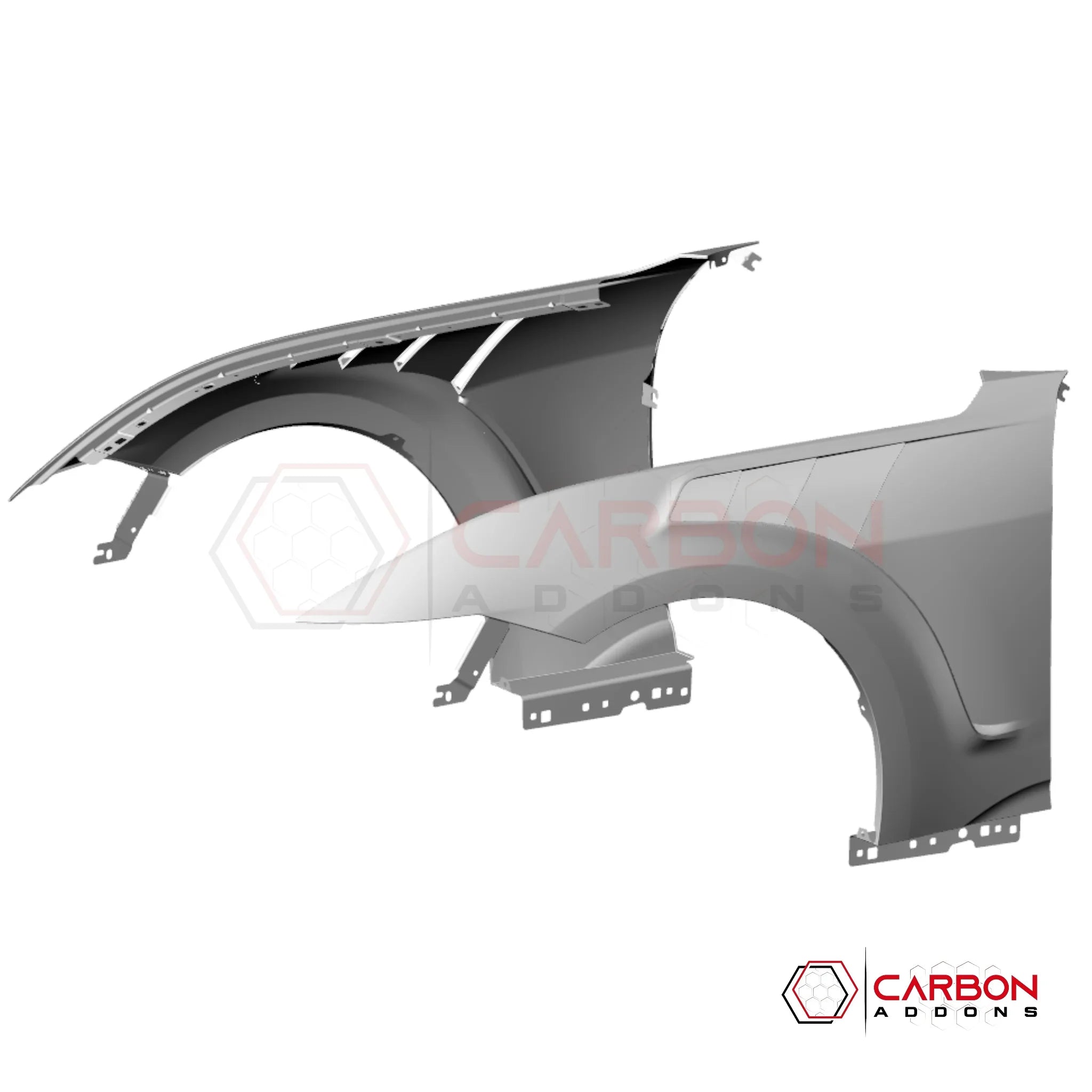 GTD-Style Carbon Fiber Front Fenders for 2024+ Ford Mustang (V2)