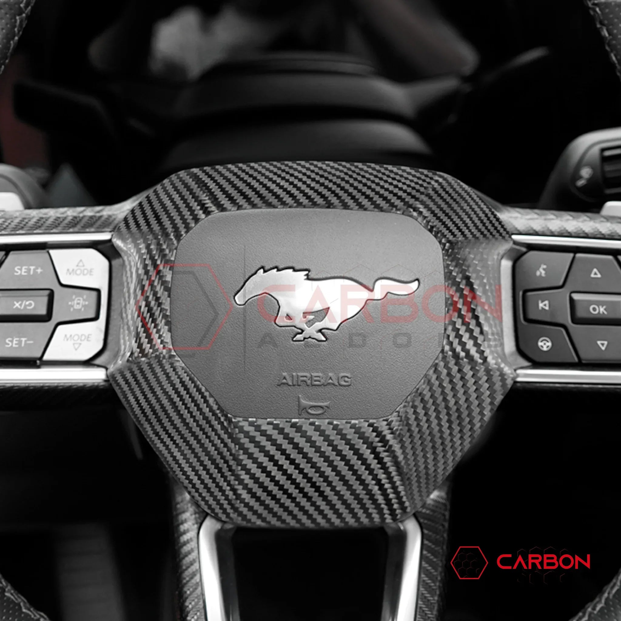 2024+ S650 Mustang Airbag Dry Carbon Fiber Cover