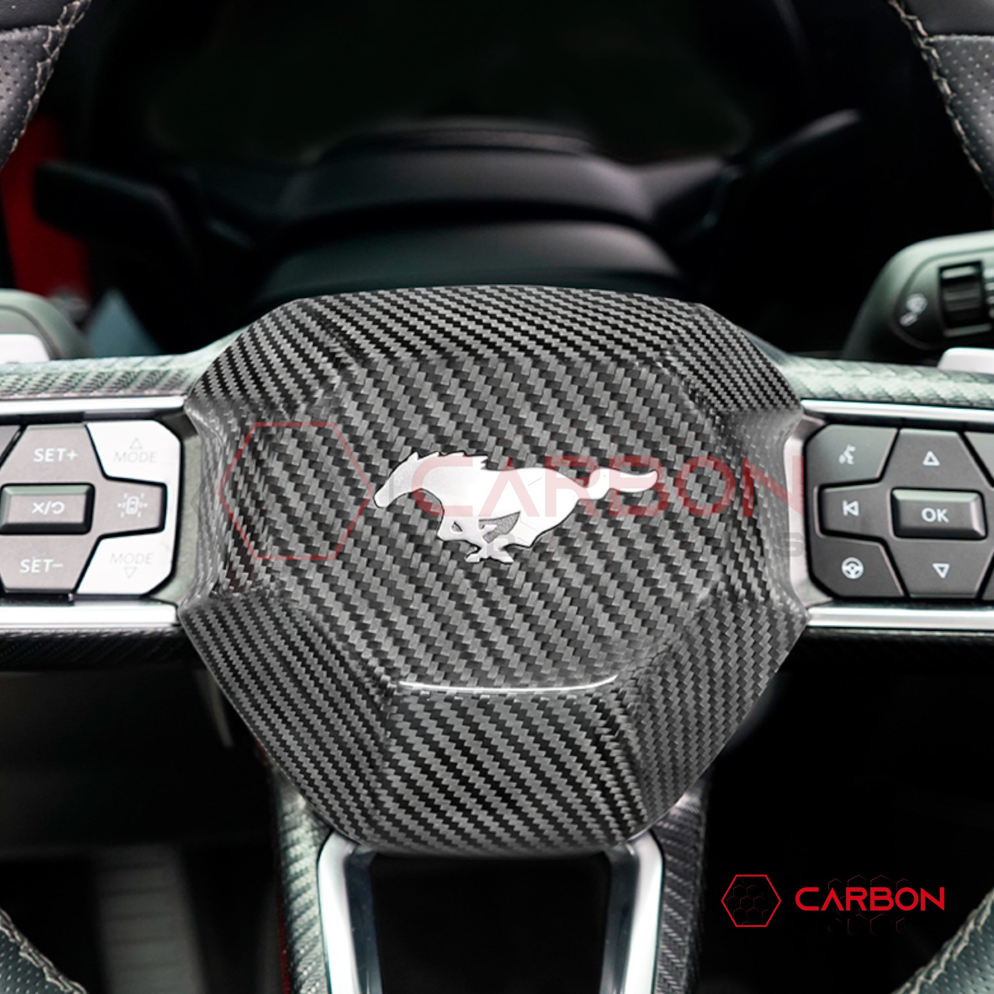2024+ S650 Mustang Airbag Dry Carbon Fiber Cover