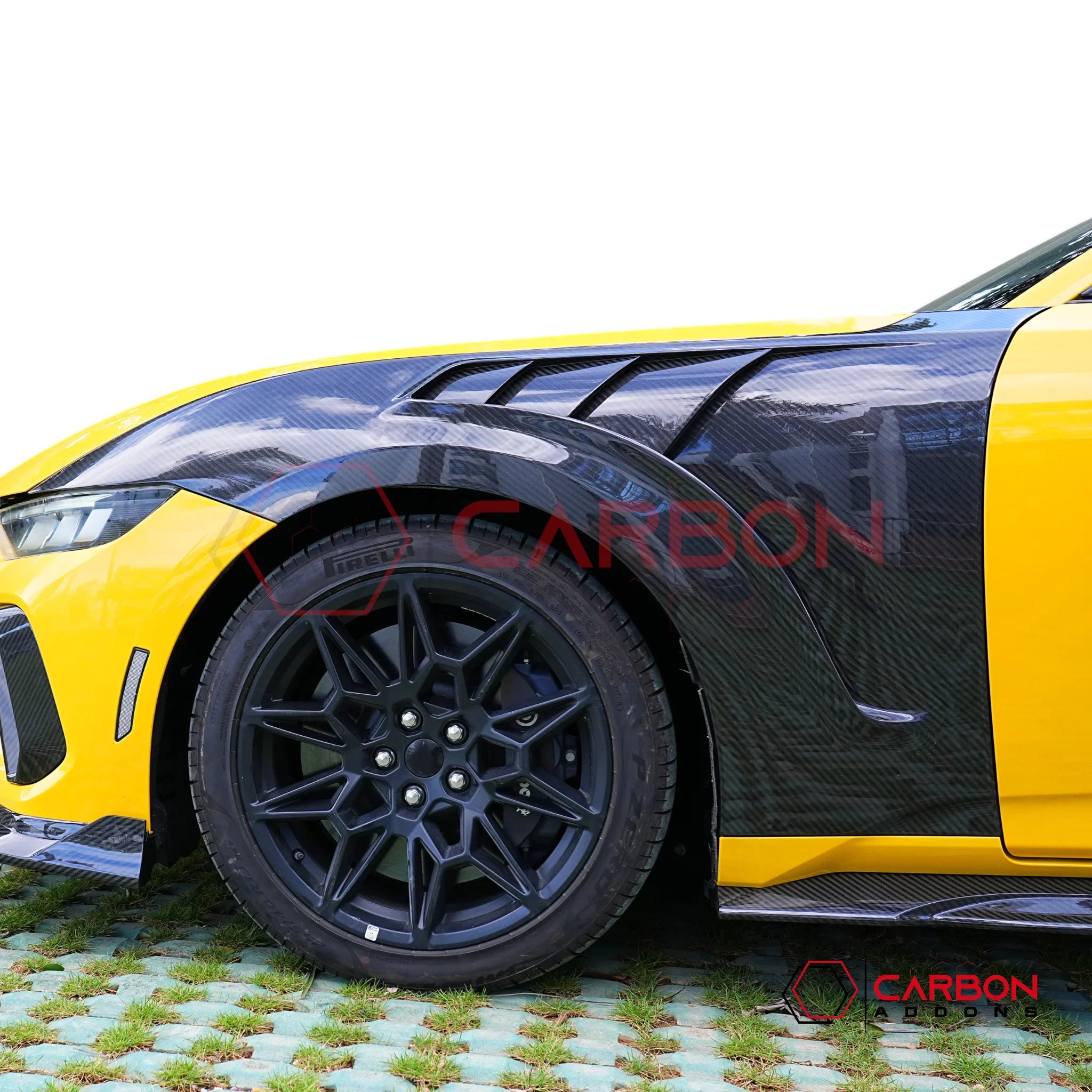 GTD-Style Carbon Fiber Front Fenders for 2024+ Ford Mustang (V2)