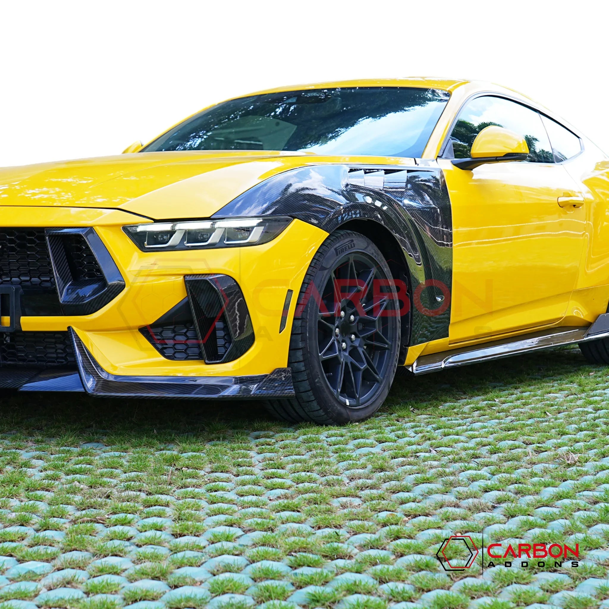 GTD-Style Carbon Fiber Front Fenders for 2024+ Ford Mustang (V2)