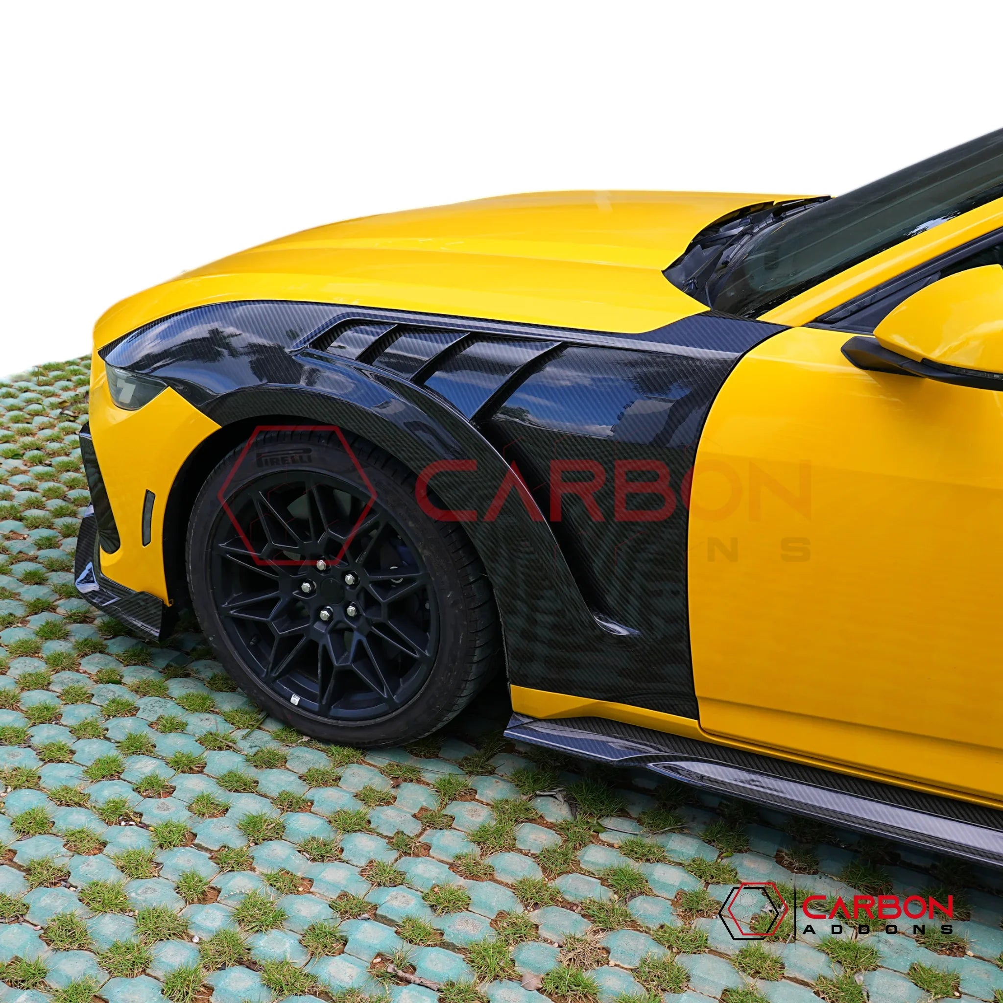 GTD-Style Carbon Fiber Front Fenders for 2024+ Ford Mustang (V2)