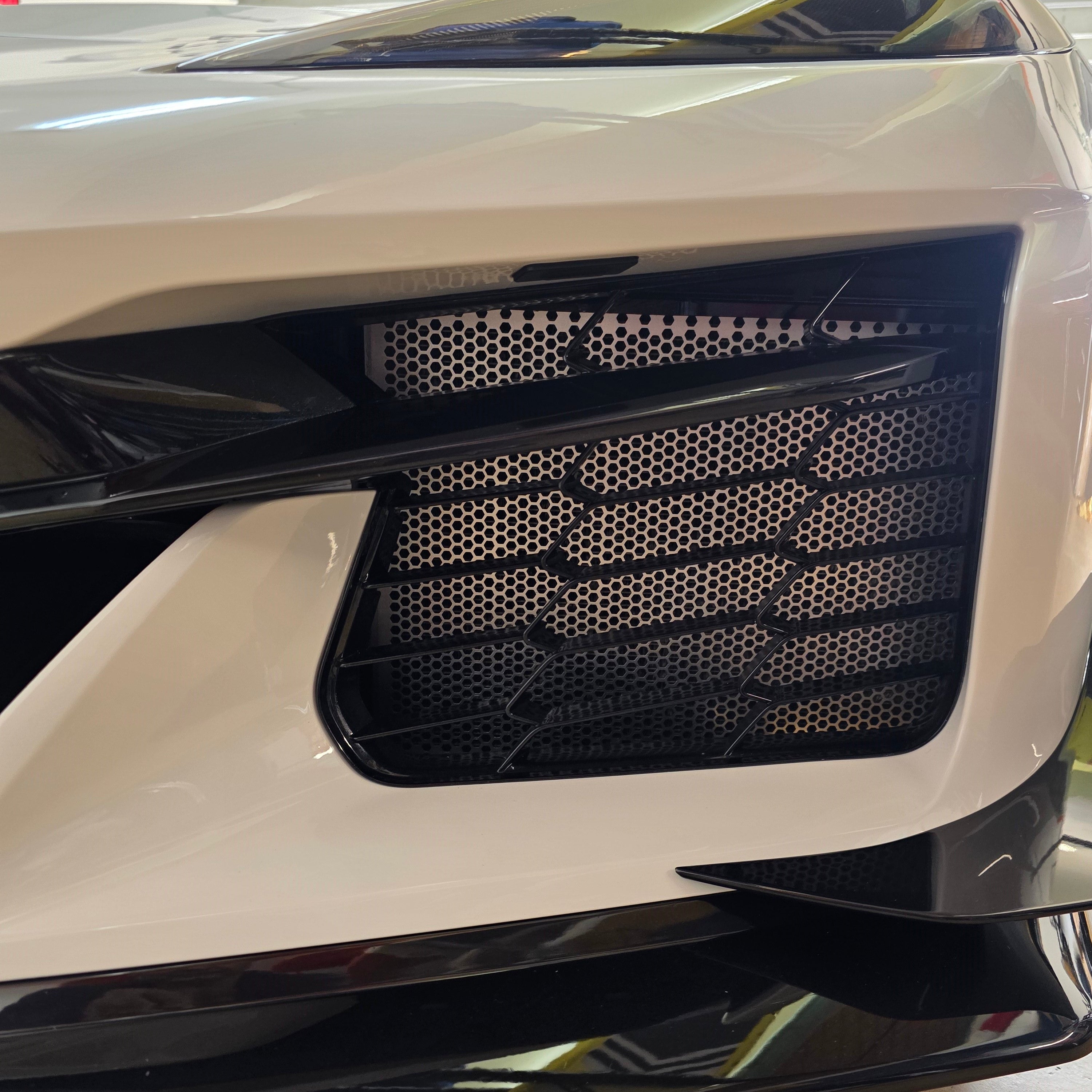 2020+ C8 Corvette Radiator Protection Screens – Front Mesh Rock Guard Kit