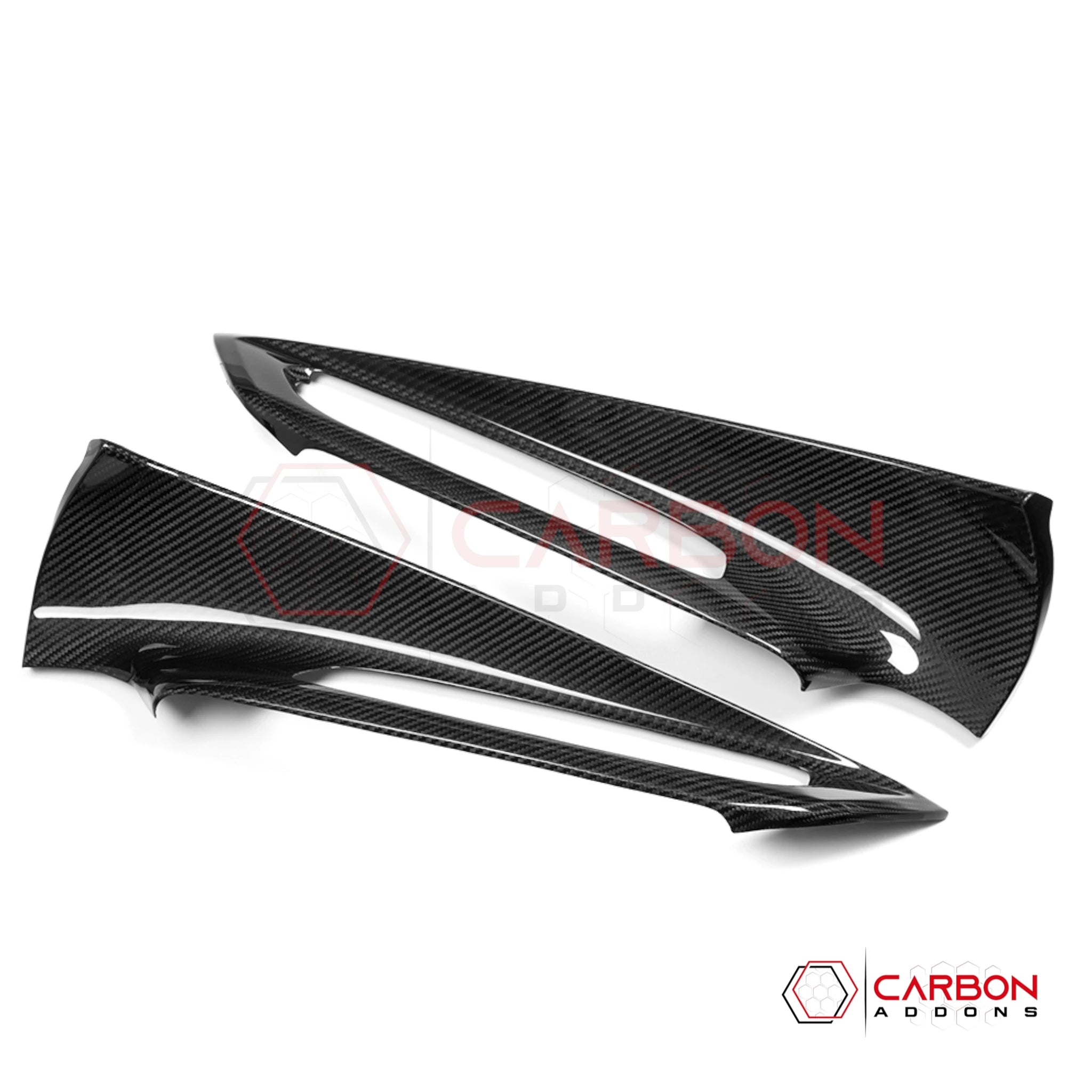 2026+ C8 Corvette Carbon Fiber Window Switch Outer Trim Panel Frame Covers | Chrome Delete