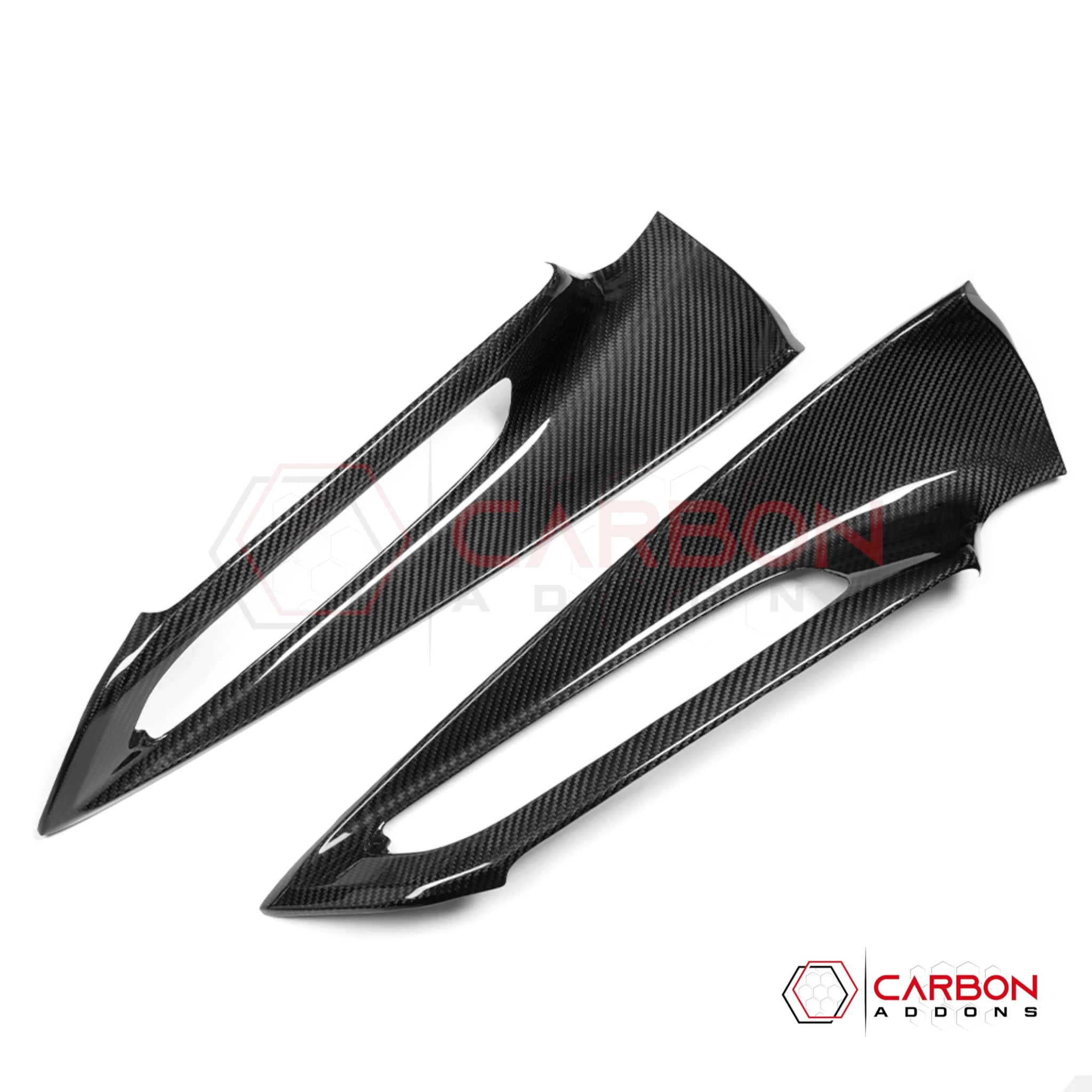 2026+ C8 Corvette Carbon Fiber Window Switch Outer Trim Panel Frame Covers | Chrome Delete