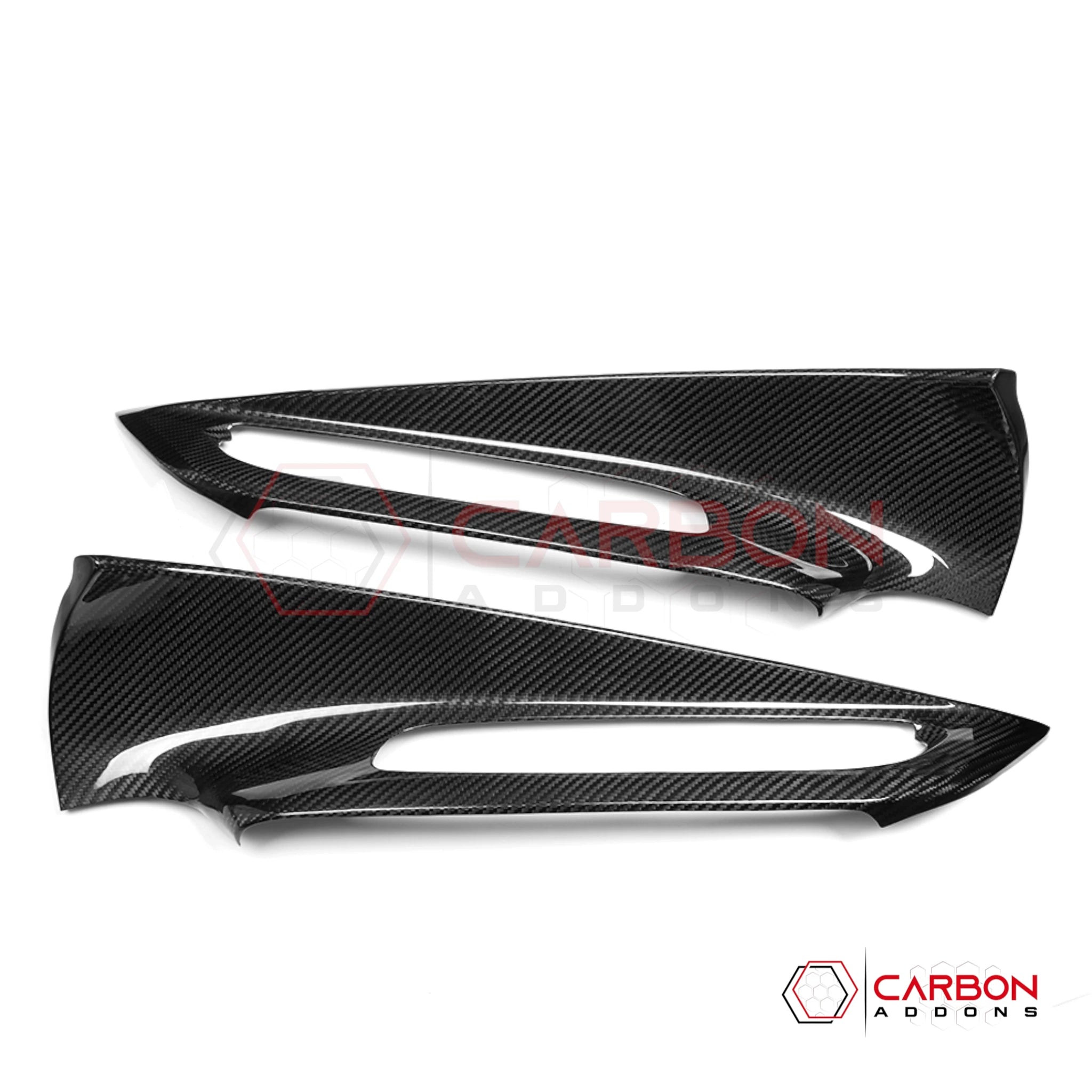 2026+ C8 Corvette Carbon Fiber Window Switch Outer Trim Panel Frame Covers | Chrome Delete