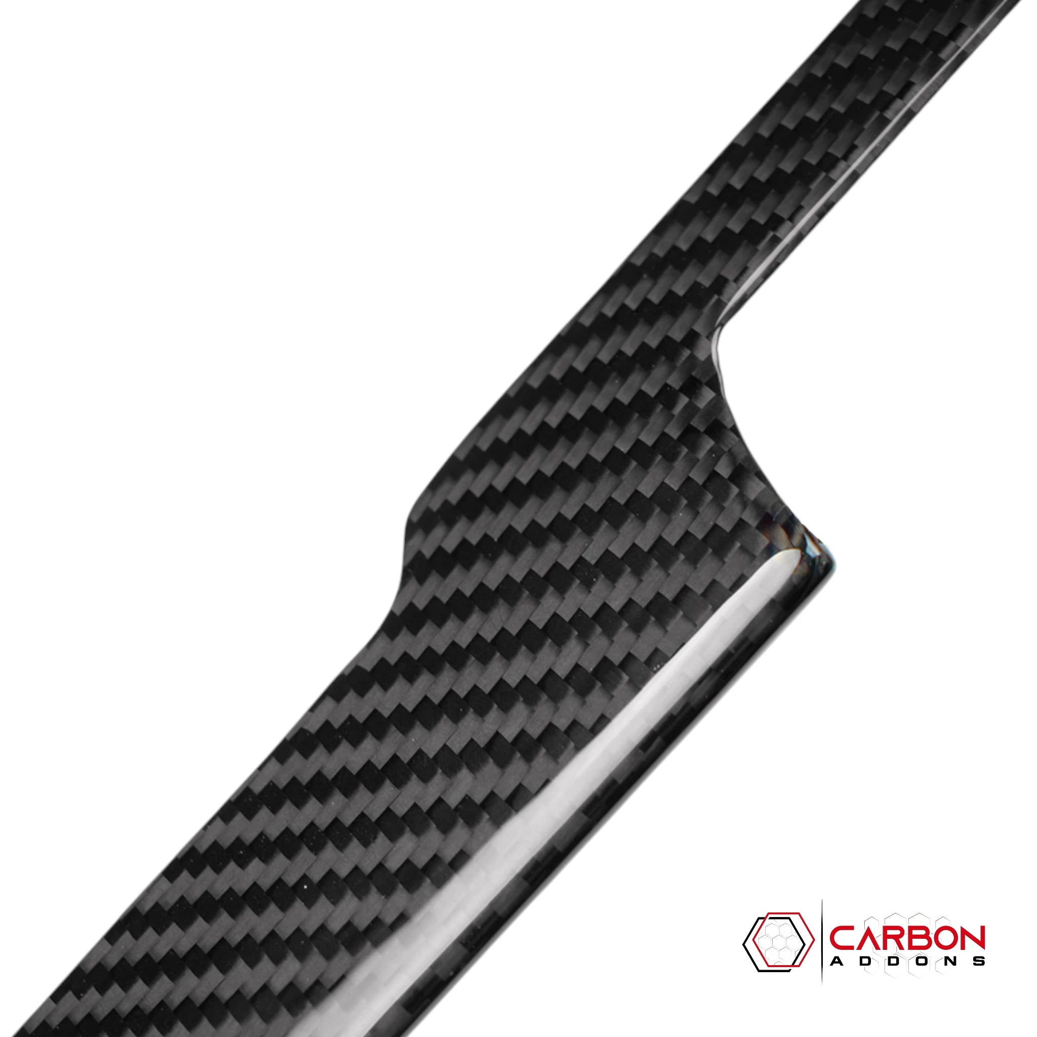 2026+ C8 Corvette Real Carbon Fiber AC Control Trim Cover | Chrome Delete