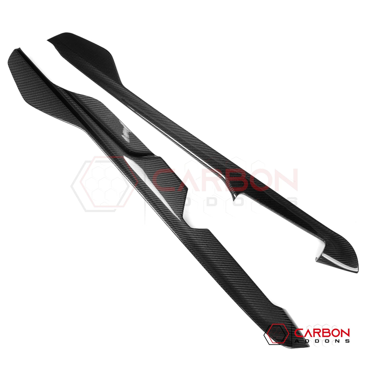 2026+ C8 Corvette Real Dry Carbon Fiber Center Console Lower Trim Covers | Interior Upgrade