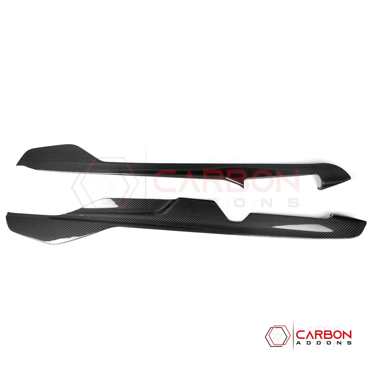 2026+ C8 Corvette Real Dry Carbon Fiber Center Console Lower Trim Covers | Interior Upgrade