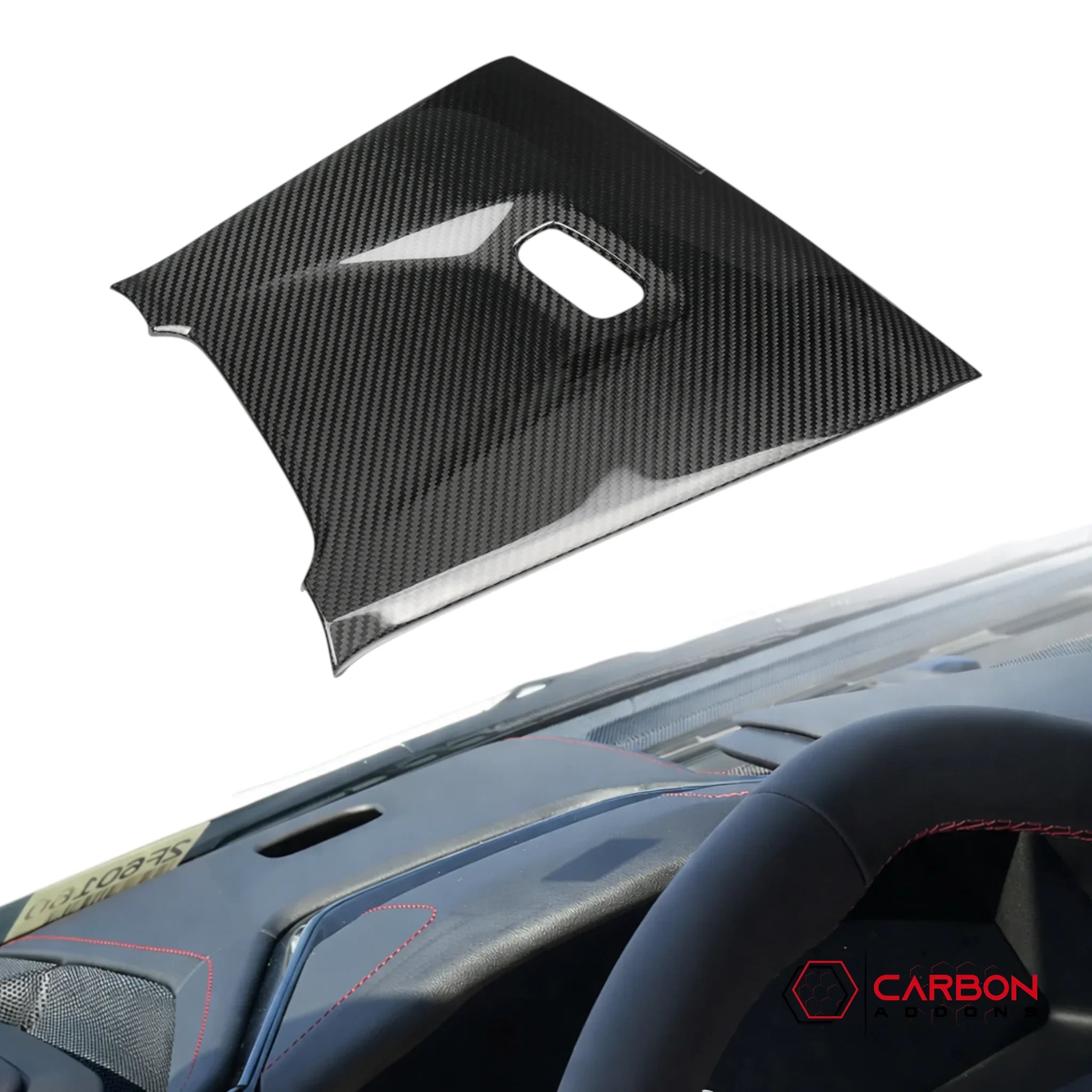 2026+ C8 Corvette Carbon Fiber HUD Cover – Upper Dash (1LT)