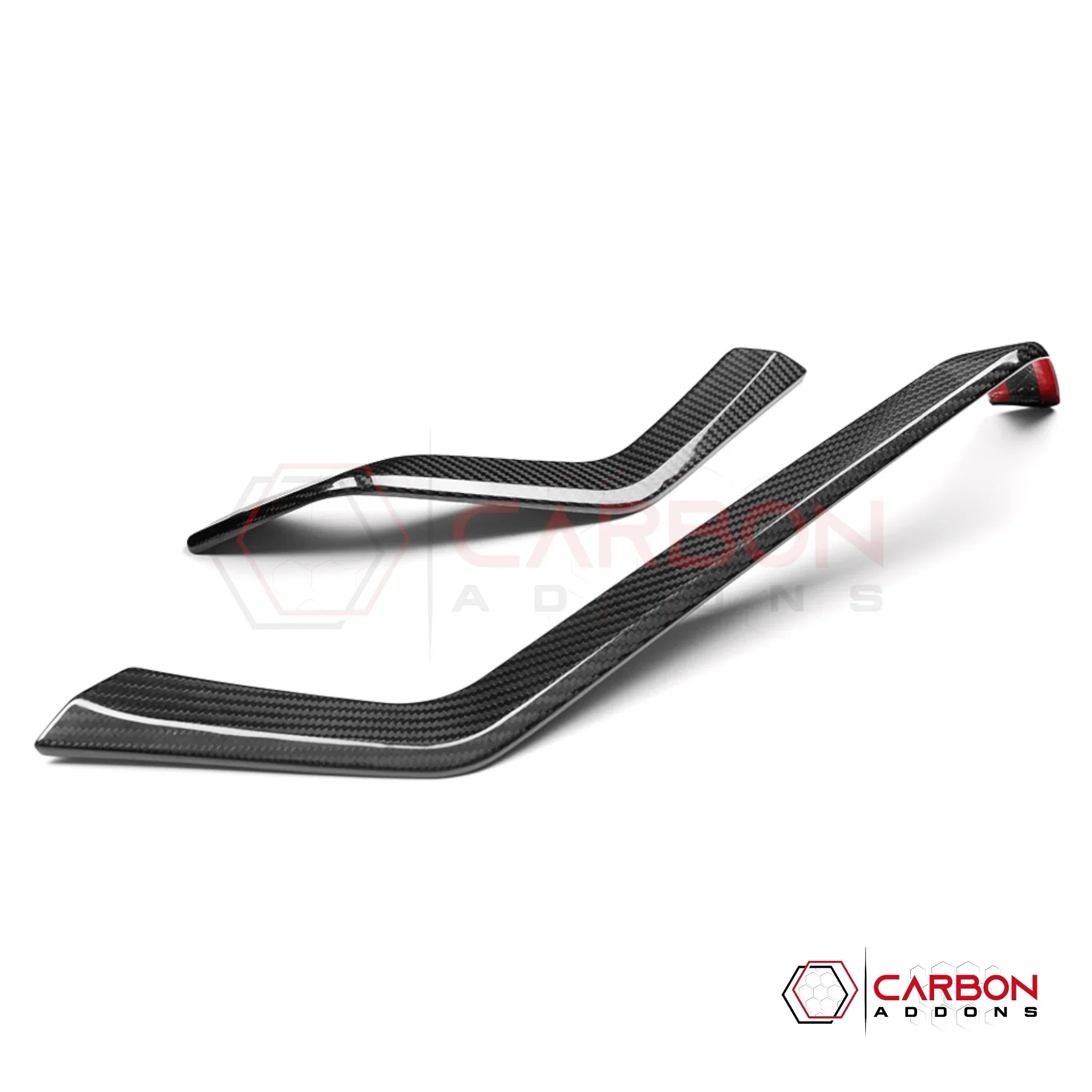 2026+ Corvette C8 Dashboard Outer Display Side Stripes Real Carbon Fiber Cover