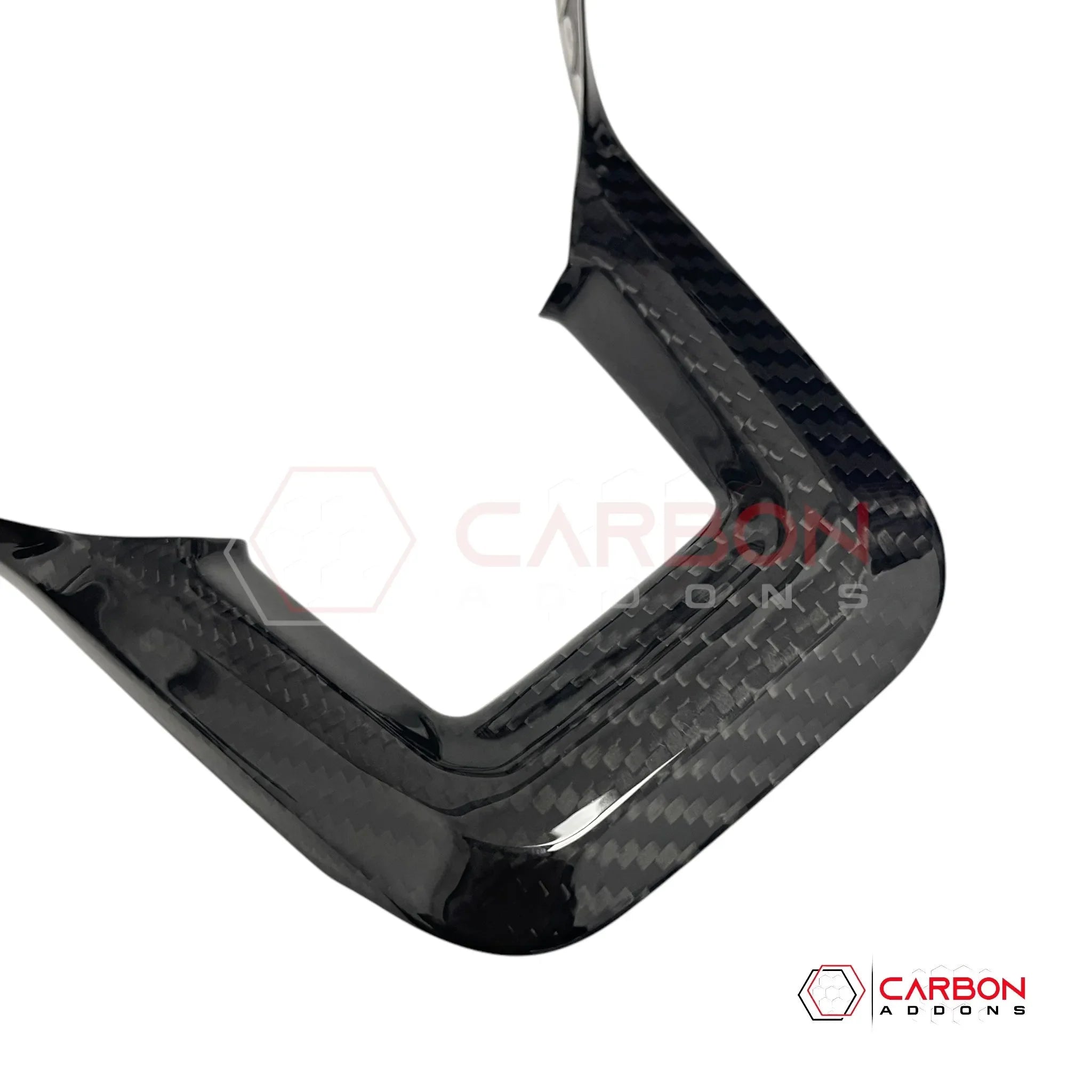 Real Carbon Fiber Steering Wheel Trim Covers for 2024+ Ford Mustang