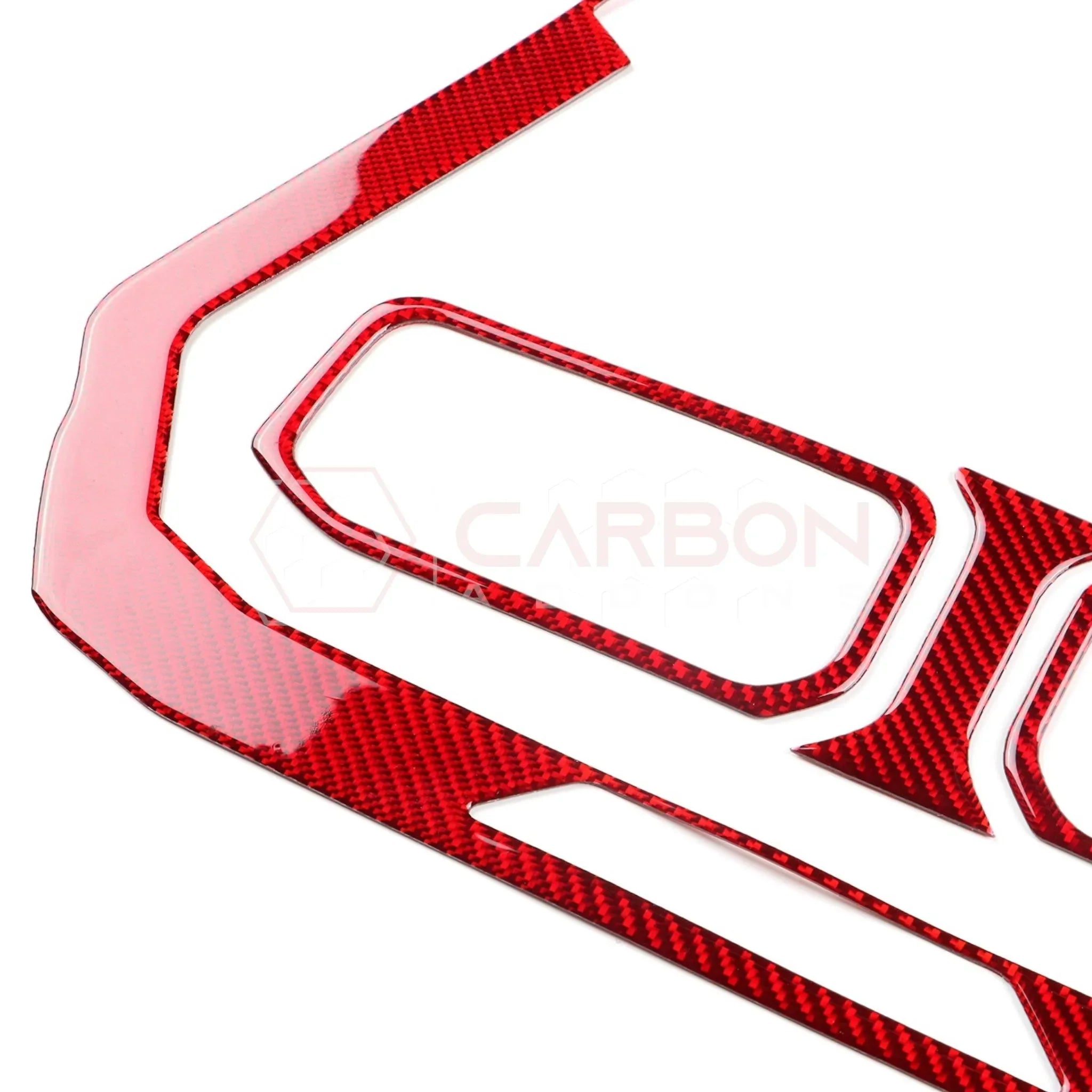 Real Carbon Fiber Center Dashboard A/C Vent Trim Overlays for 2024+ Ford Mustang