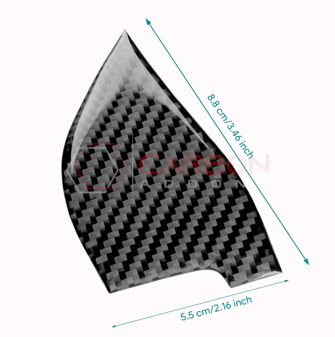Real Carbon Fiber Door Jamb Triangle Trim Overlay for 2024+ Ford Mustang