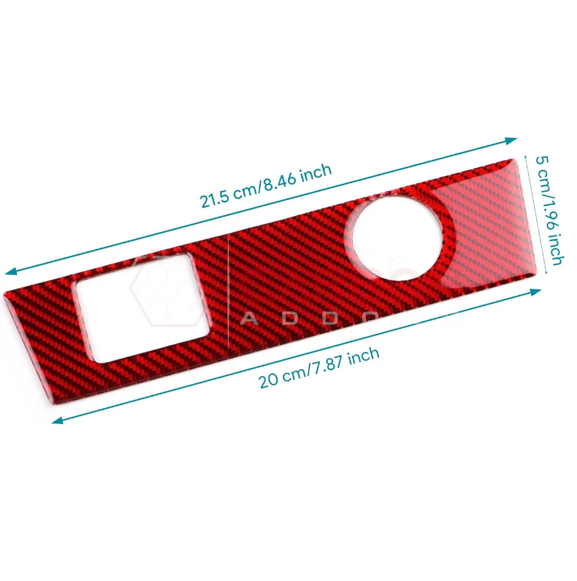 Real Carbon Fiber USB & 12V Outlet Trim Overlay for 2024+ Ford Mustang
