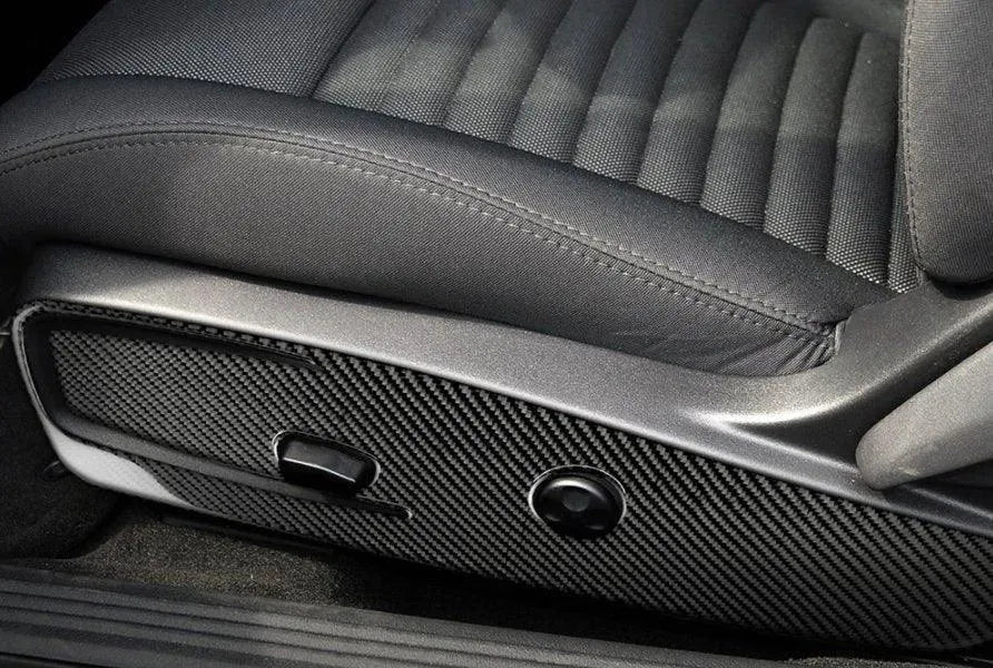 2pcs Carbon Fiber Seat Side Panel Overlay for Dodge Challenger 2015-2023 - carbonaddons Carbon Fiber Parts, Accessories, Upgrades, Mods