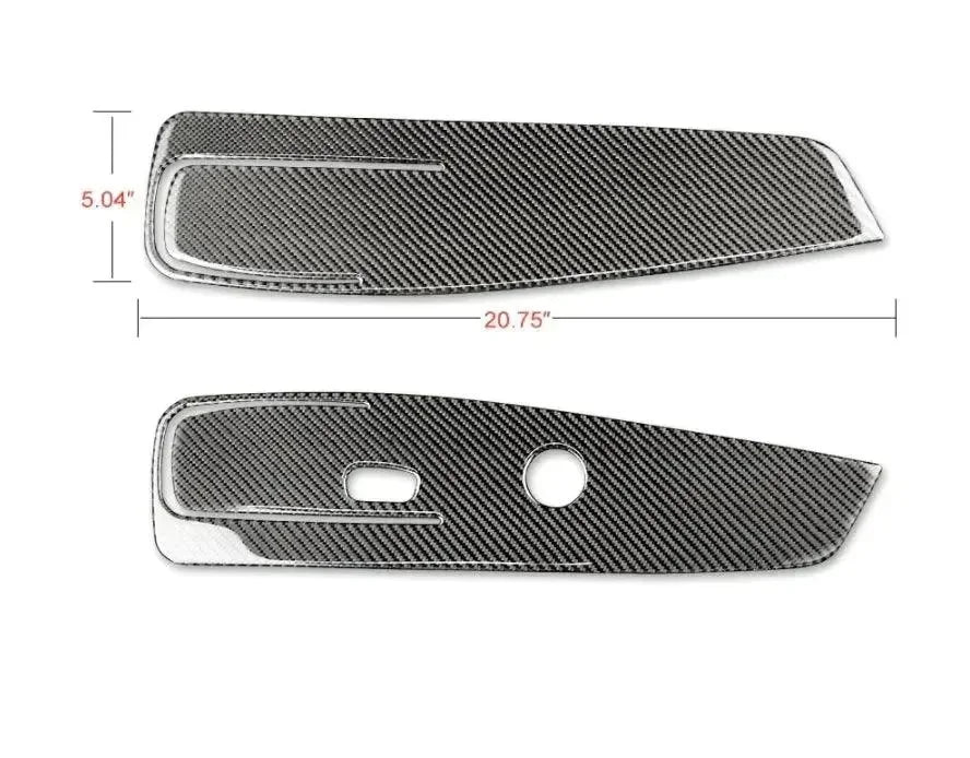2pcs Carbon Fiber Seat Side Panel Overlay for Dodge Challenger 2015-2023 - carbonaddons Carbon Fiber Parts, Accessories, Upgrades, Mods