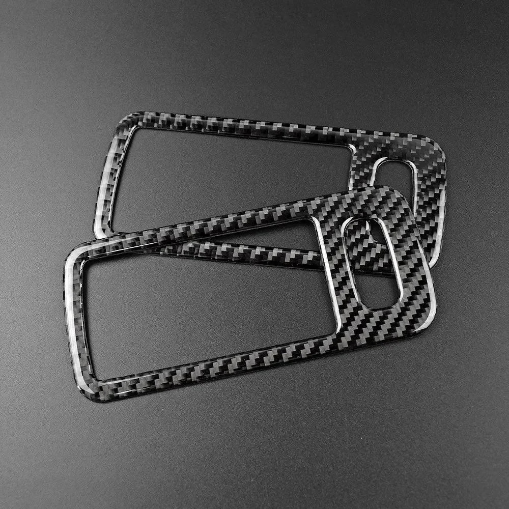 Real carbon fiber trim overlays for car interior accents, perfect for Chevy, Ford, Dodge vehicles