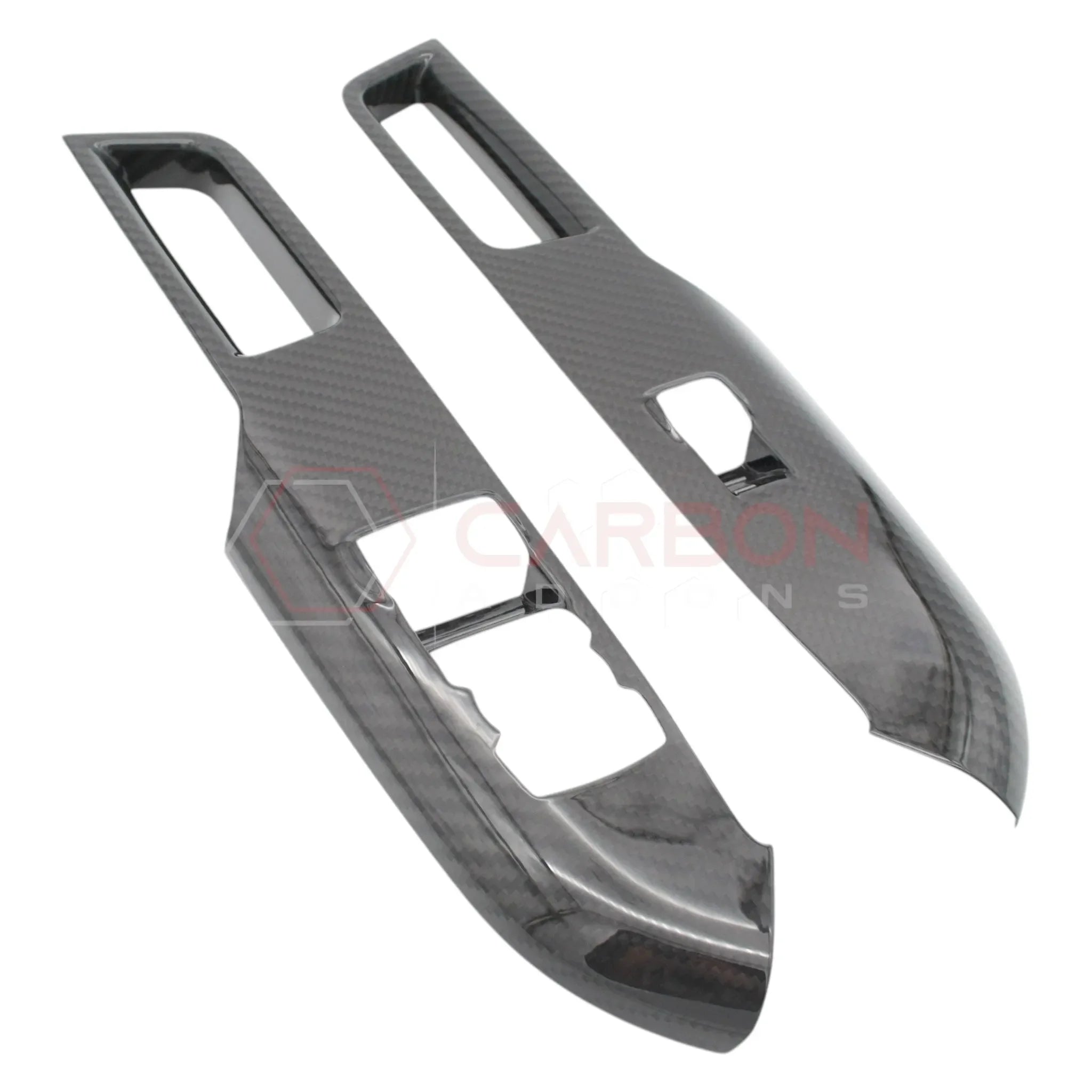 Real Carbon Fiber Window Switch Control Trim Covers V2 for 2024+ Ford Mustang