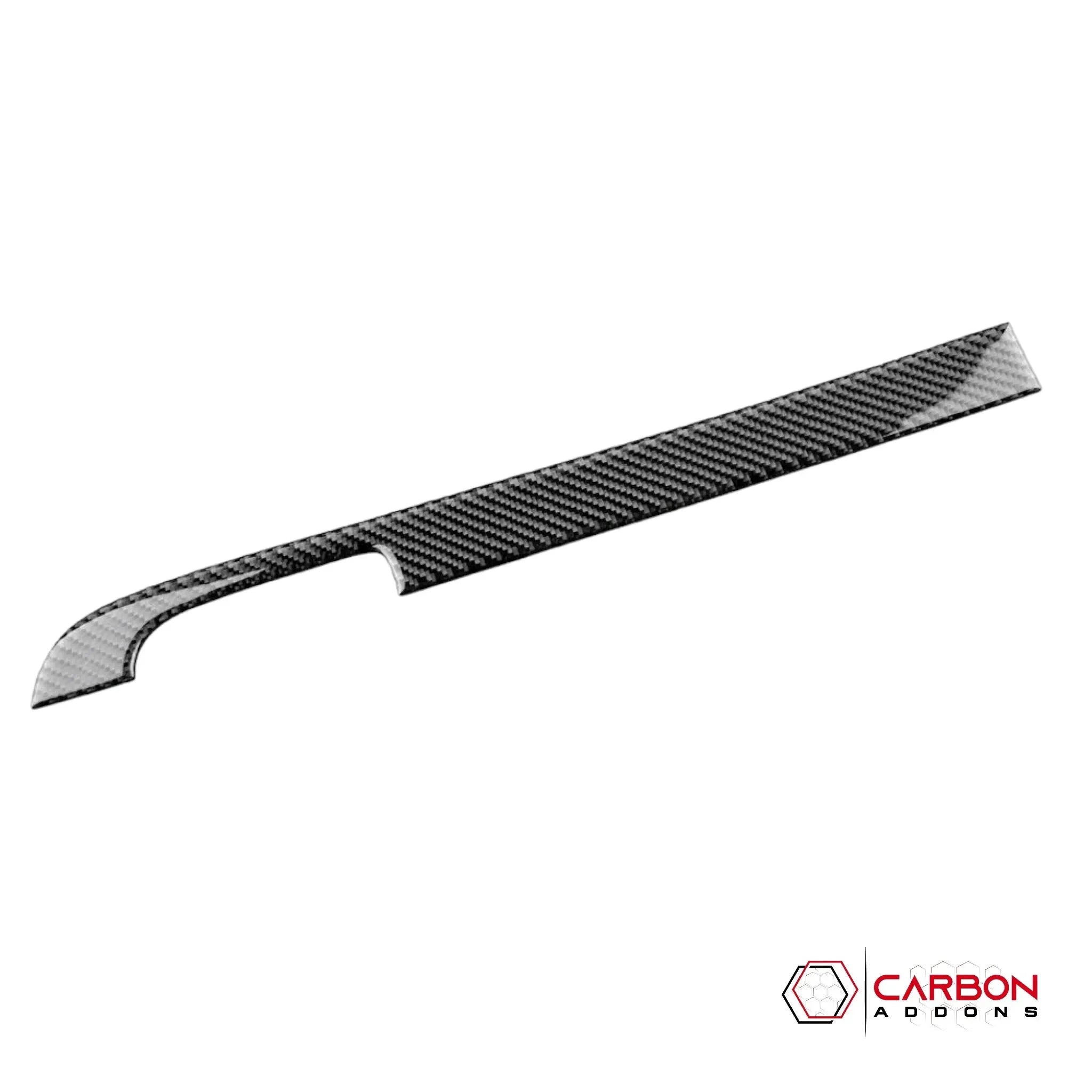 3pcs Carbon Fiber Glove Box Handle Full Strip Kit Overlay for Dodge Challenger 2015-2023 - carbonaddons Carbon Fiber Parts, Accessories, Upgrades, Mods