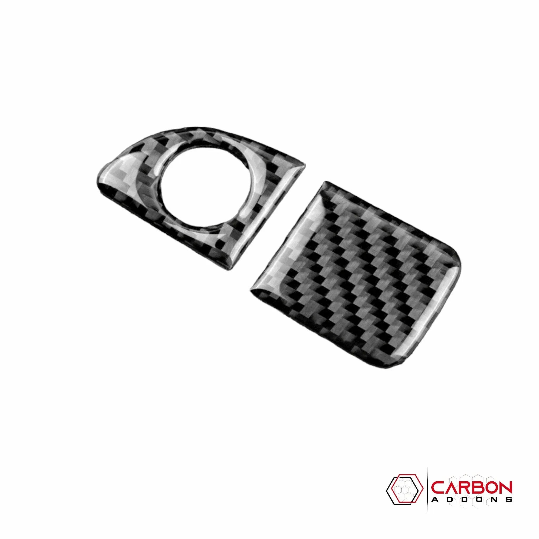3pcs Carbon Fiber Glove Box Handle Full Strip Kit Overlay for Dodge Challenger 2015-2023 - carbonaddons Carbon Fiber Parts, Accessories, Upgrades, Mods