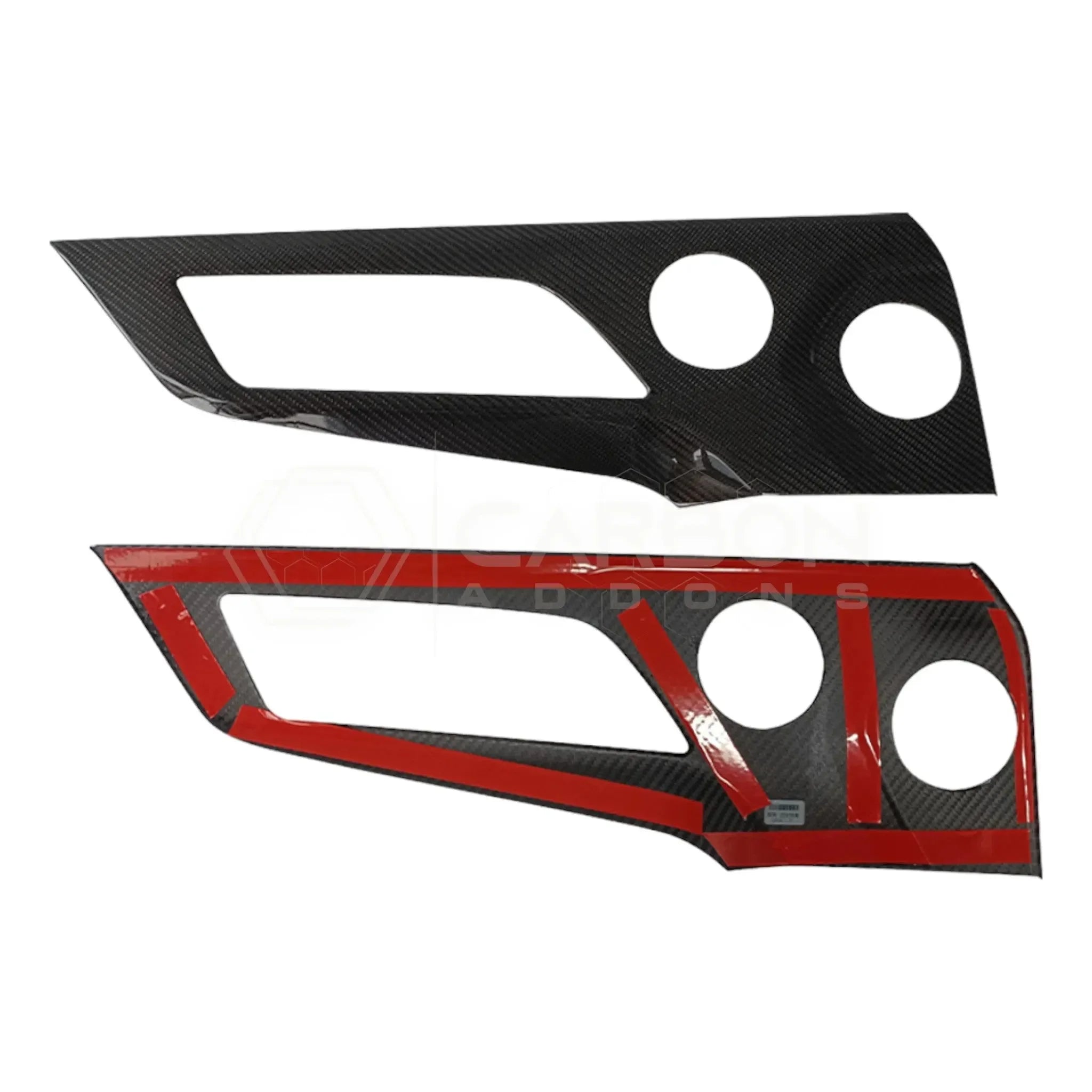 Real Carbon Fiber Door Handle & Speaker Panel Trim Covers for 2024+ Ford Mustang