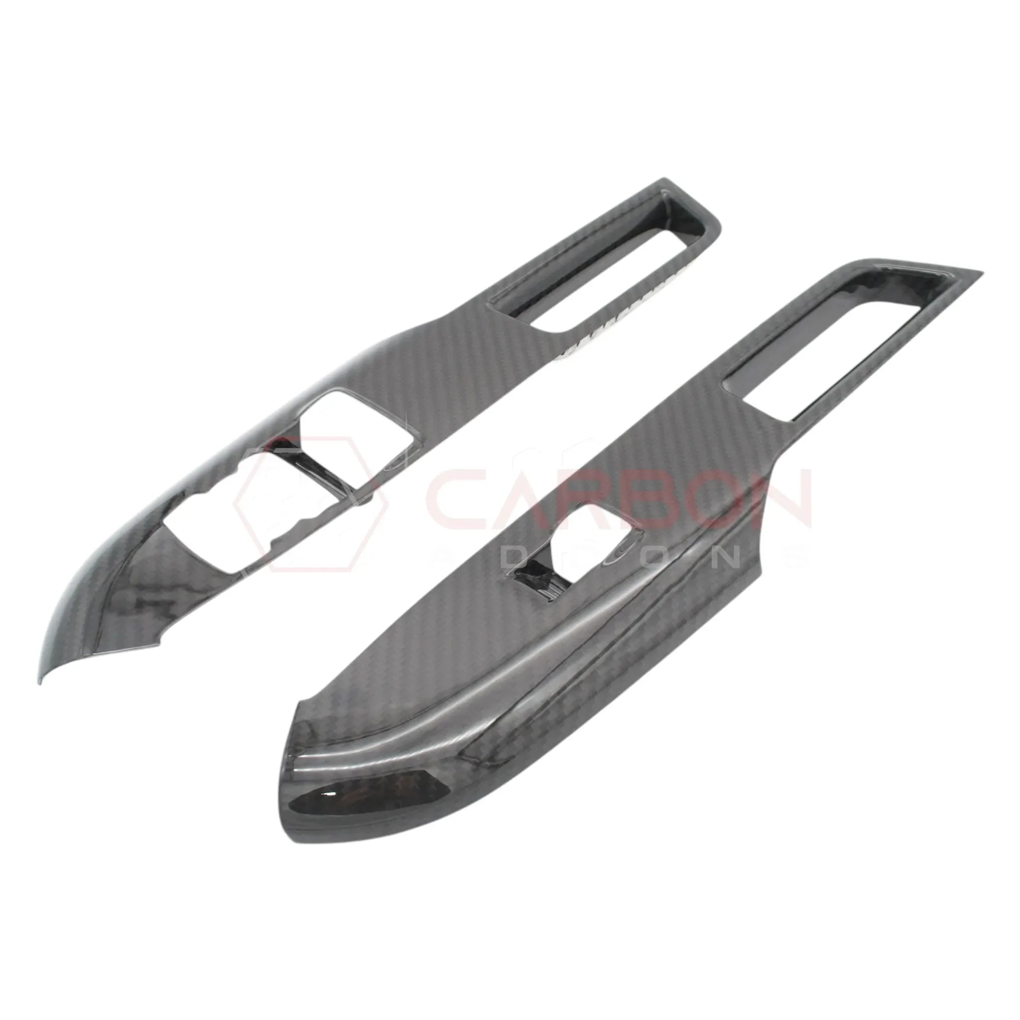 Real Carbon Fiber Window Switch Control Trim Covers V2 for 2024+ Ford Mustang