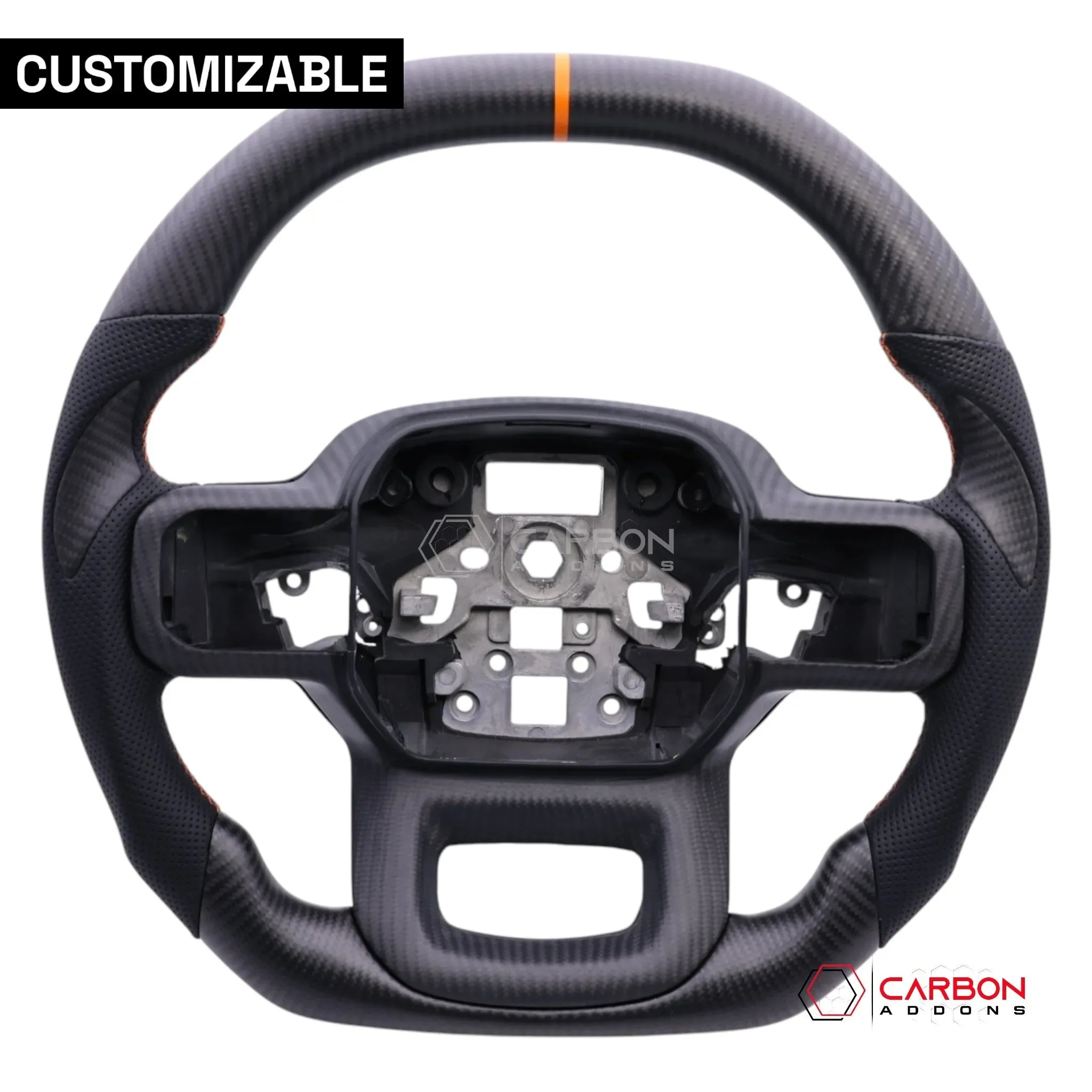 Customizable Heated Carbon Fiber Steering Wheel for Ford F150 (2021-2026)