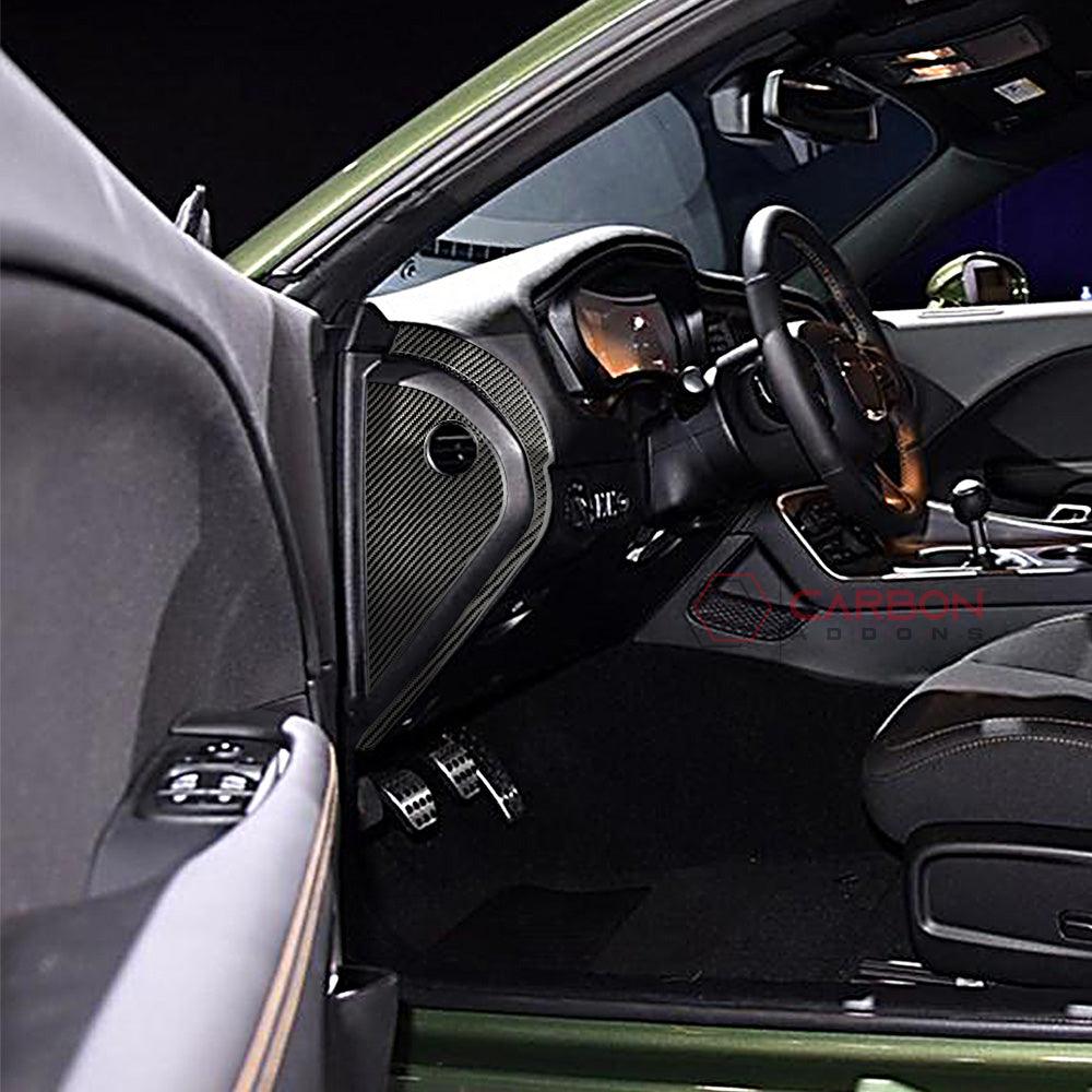 4PCS Carbon Fiber Dashboard Side Panel Overlay for Dodge Challenger 2015-2023 - carbonaddons Carbon Fiber Parts, Accessories, Upgrades, Mods