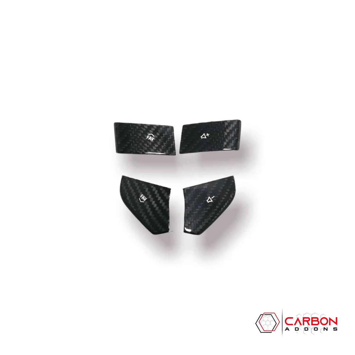4pcs Carbon Fiber Steering Wheel Volume Button Covers | Chevy C8 Corvette - carbonaddons Carbon Fiber Parts, Accessories, Upgrades, Mods