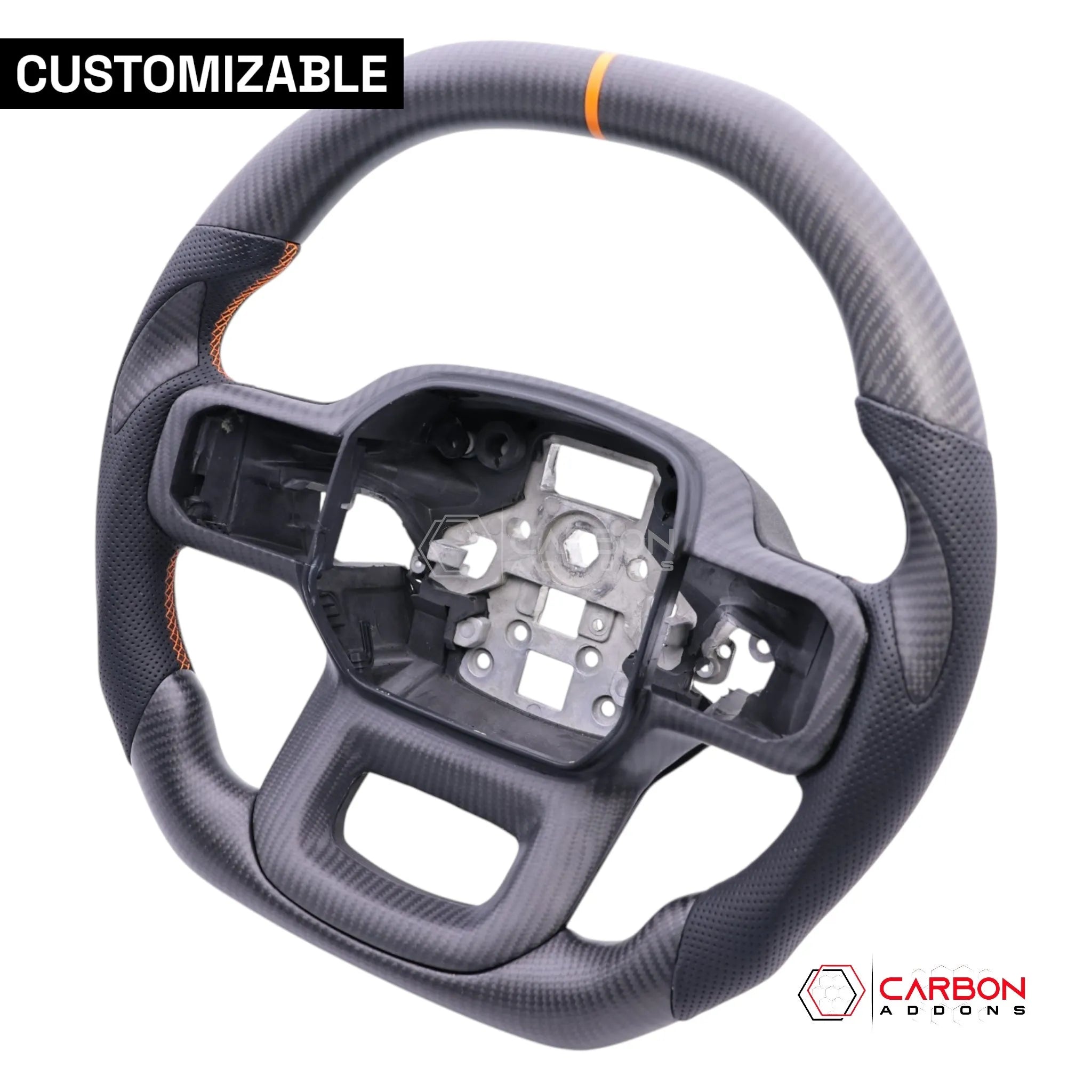 F150 2021-2024 Custom Heated Carbon Fiber Steering Wheel
