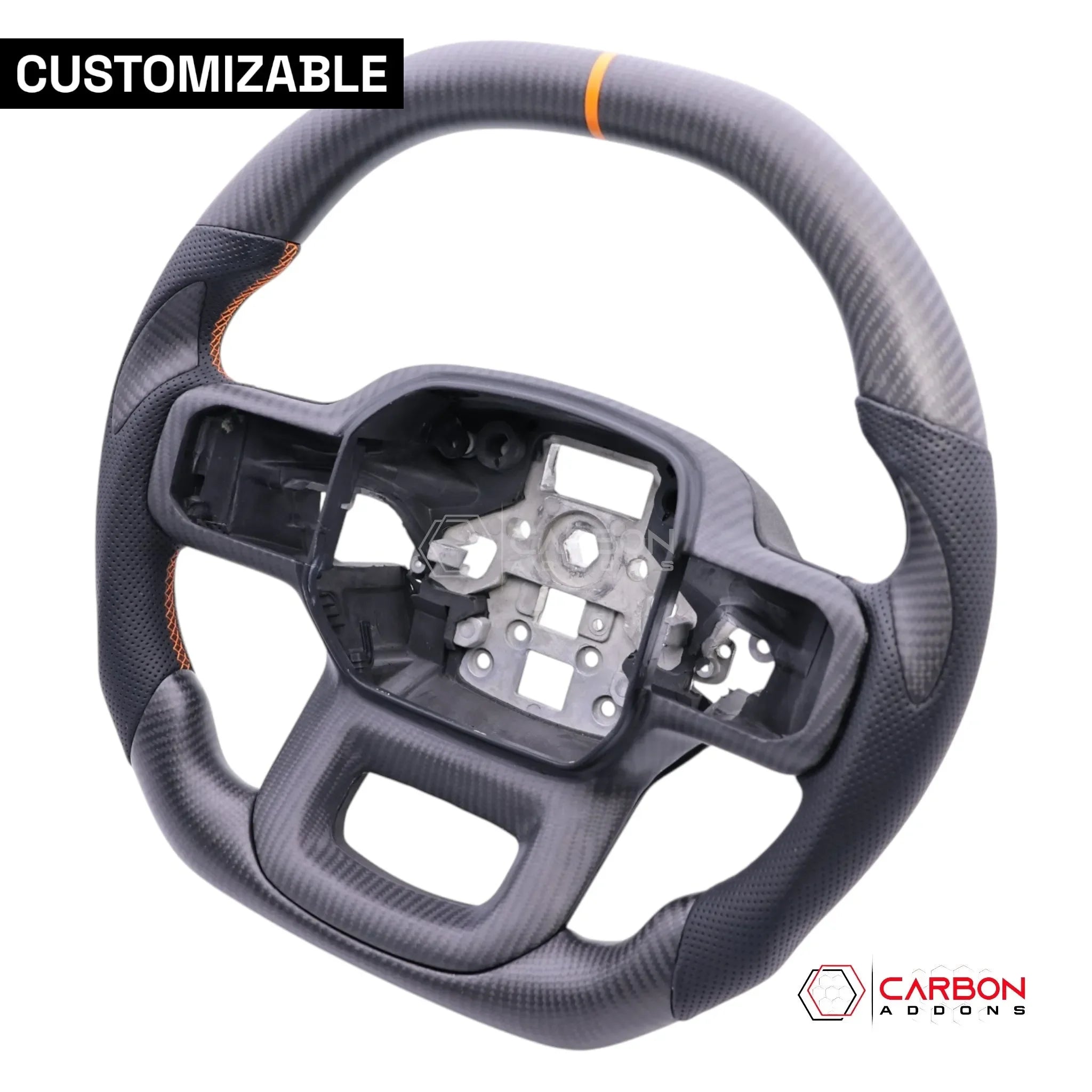Customizable Heated Carbon Fiber Steering Wheel for Ford F150 (2021-2026)