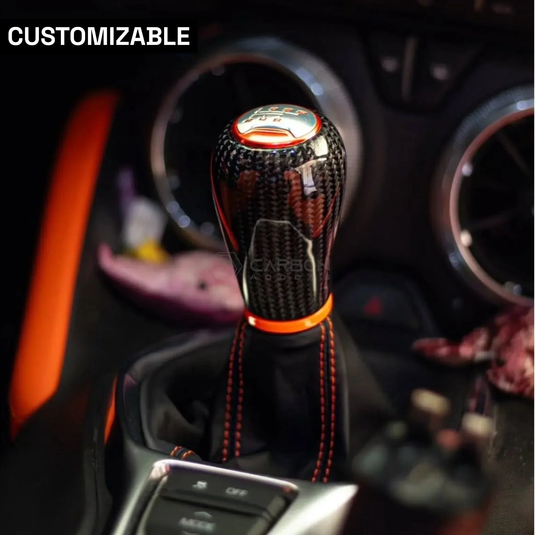 custom gear shift knobs 2016-2024 Chevy Camaro Custom Carbon Fiber Manual Shift Knob