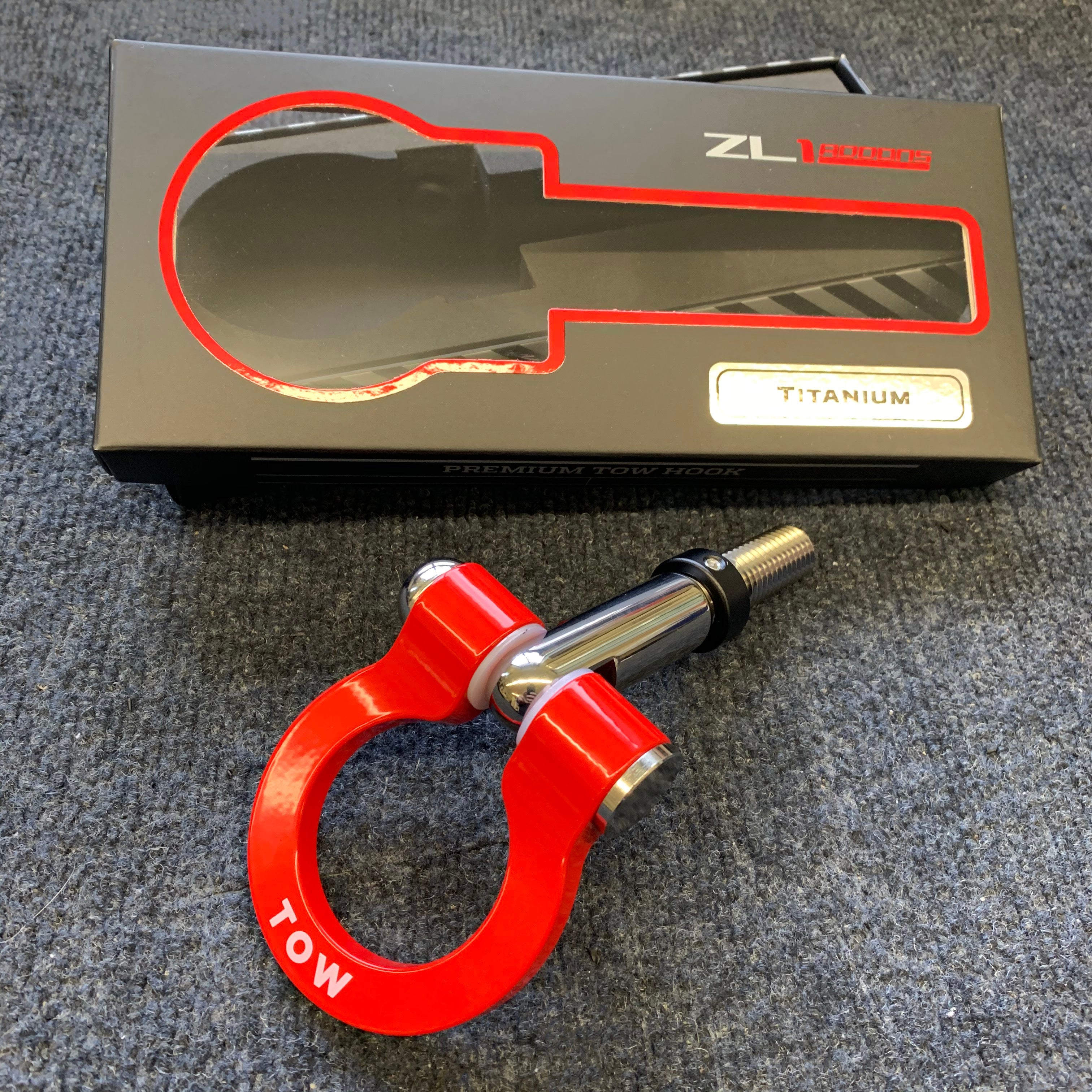 Dodge Charger 2015–2023 Titanium Stealth Tow Hook – Lightweight Front/Rear Track Hook | ZL1 Addons