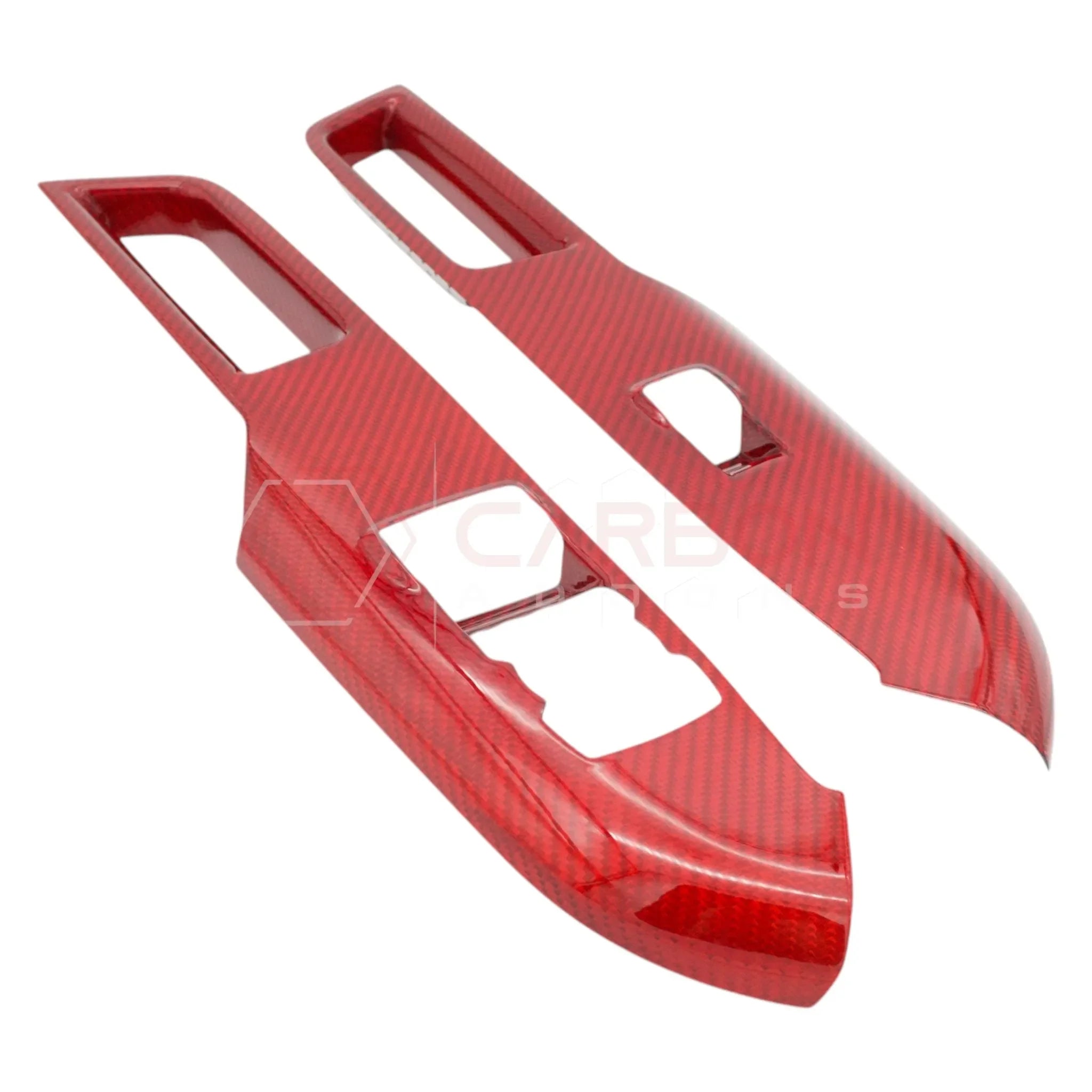 Real Carbon Fiber Window Switch Control Trim Covers V2 for 2024+ Ford Mustang