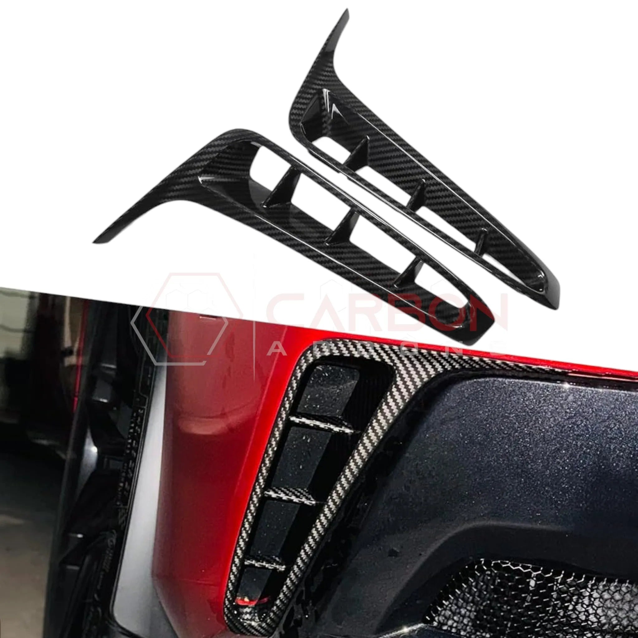 C8 Corvette Z06/ERay Carbon Fiber Rear Bumper Side Vent Cover