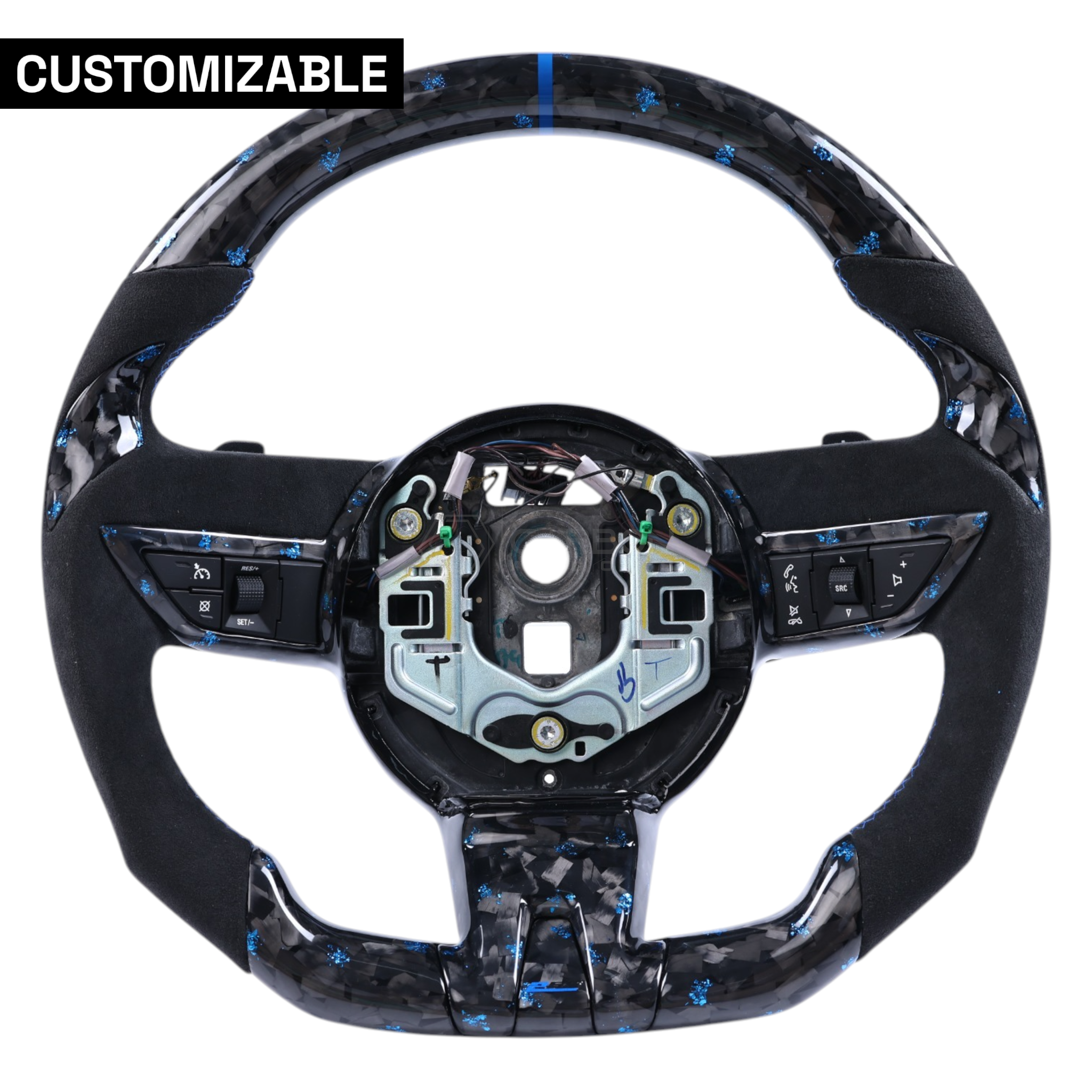 Customizable Carbon Fiber Steering Wheel for Chevy Camaro 2010-2012