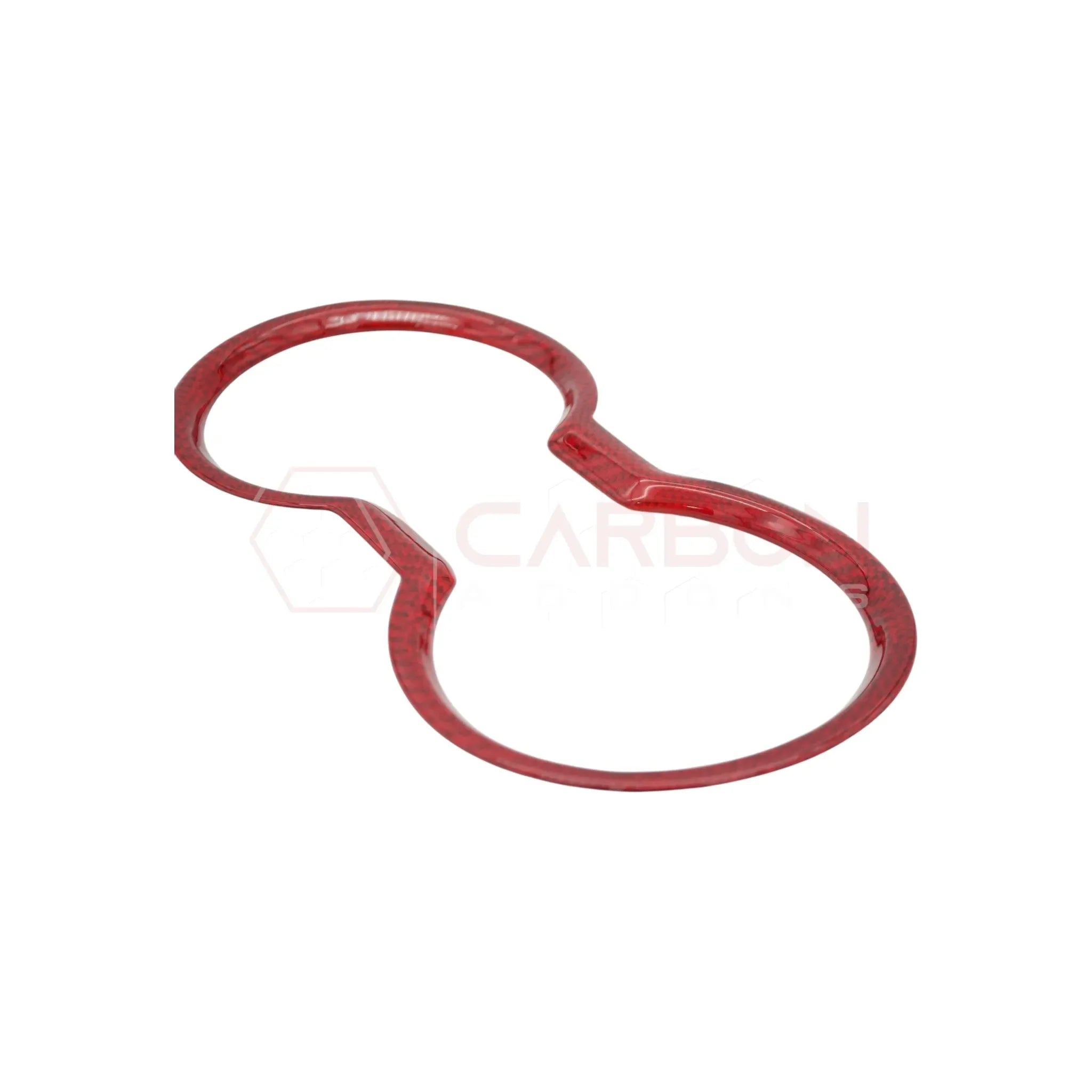 Real Carbon Fiber Cup Holder Trim Cover for 2024+ Ford Mustang