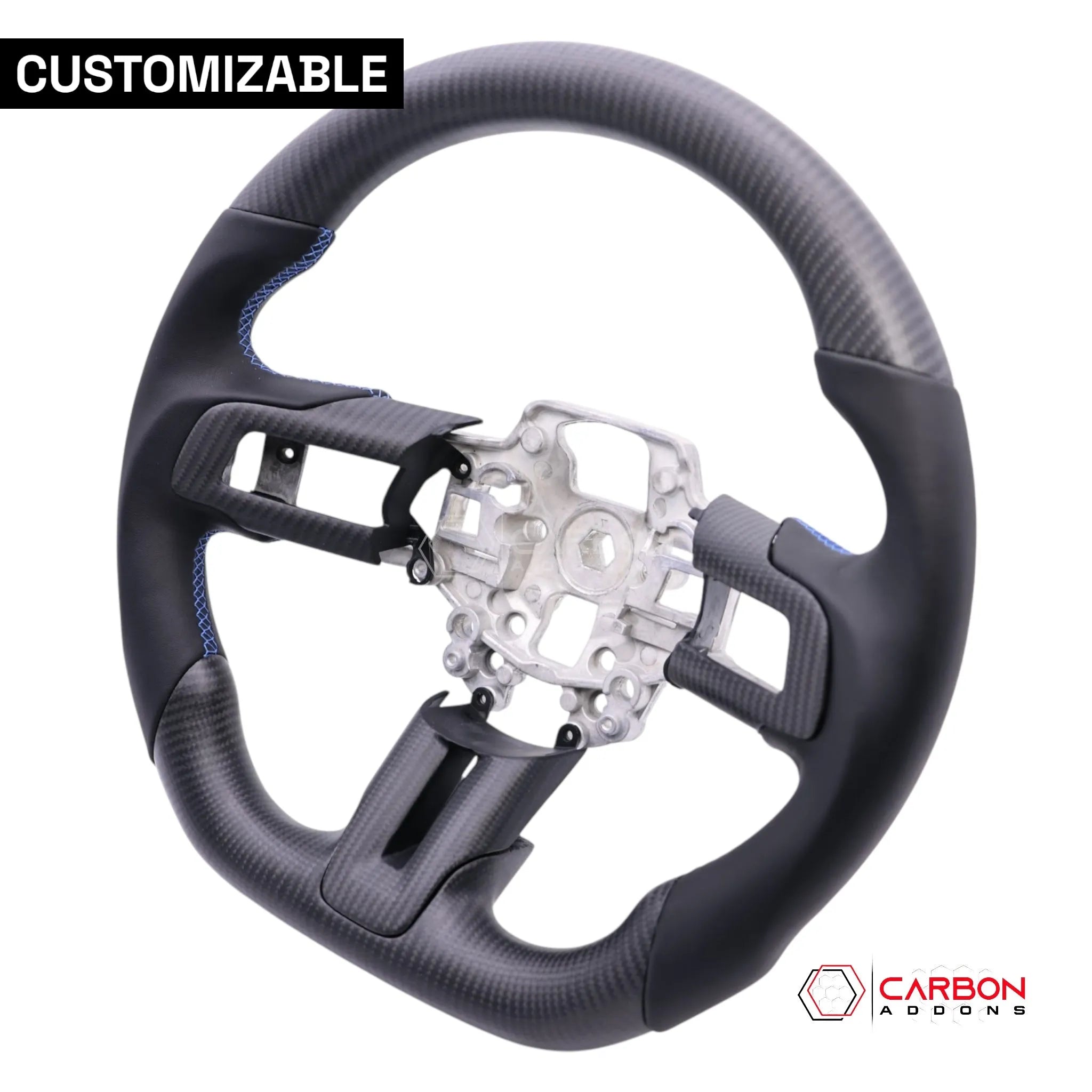 Custom Carbon Fiber Steering Wheel Core for 2015–2023 Ford Mustang