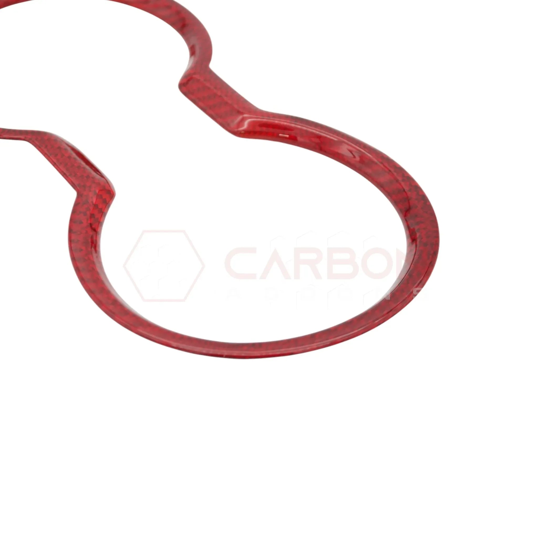 Real Carbon Fiber Cup Holder Trim Cover for 2024+ Ford Mustang