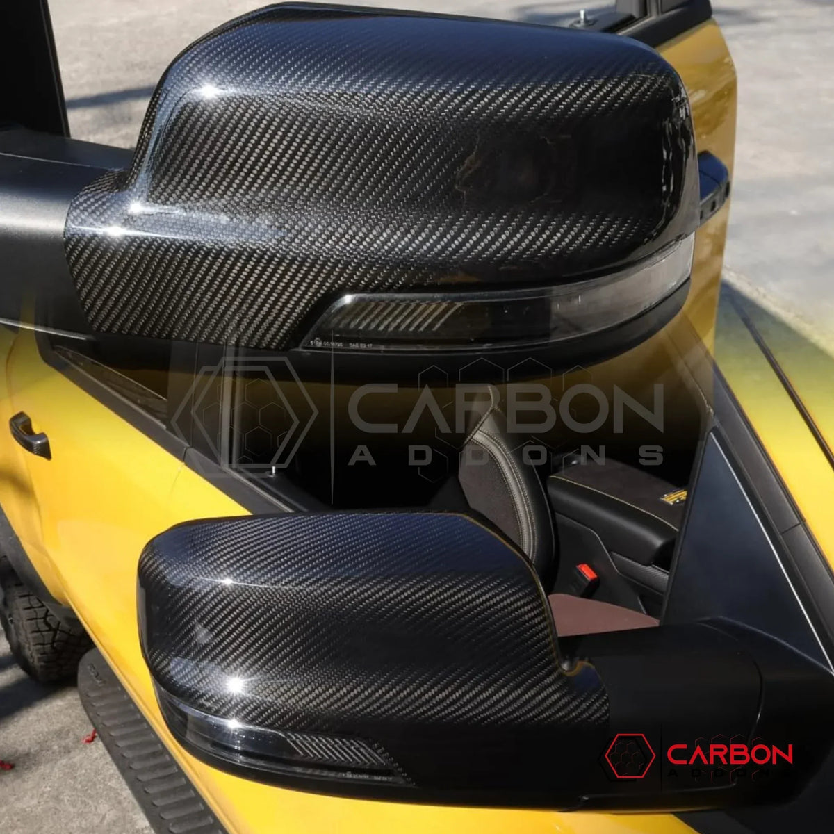 2019+ RAM 1500/TRX/RHO Side View Mirror Hard Carbon Fiber Cover