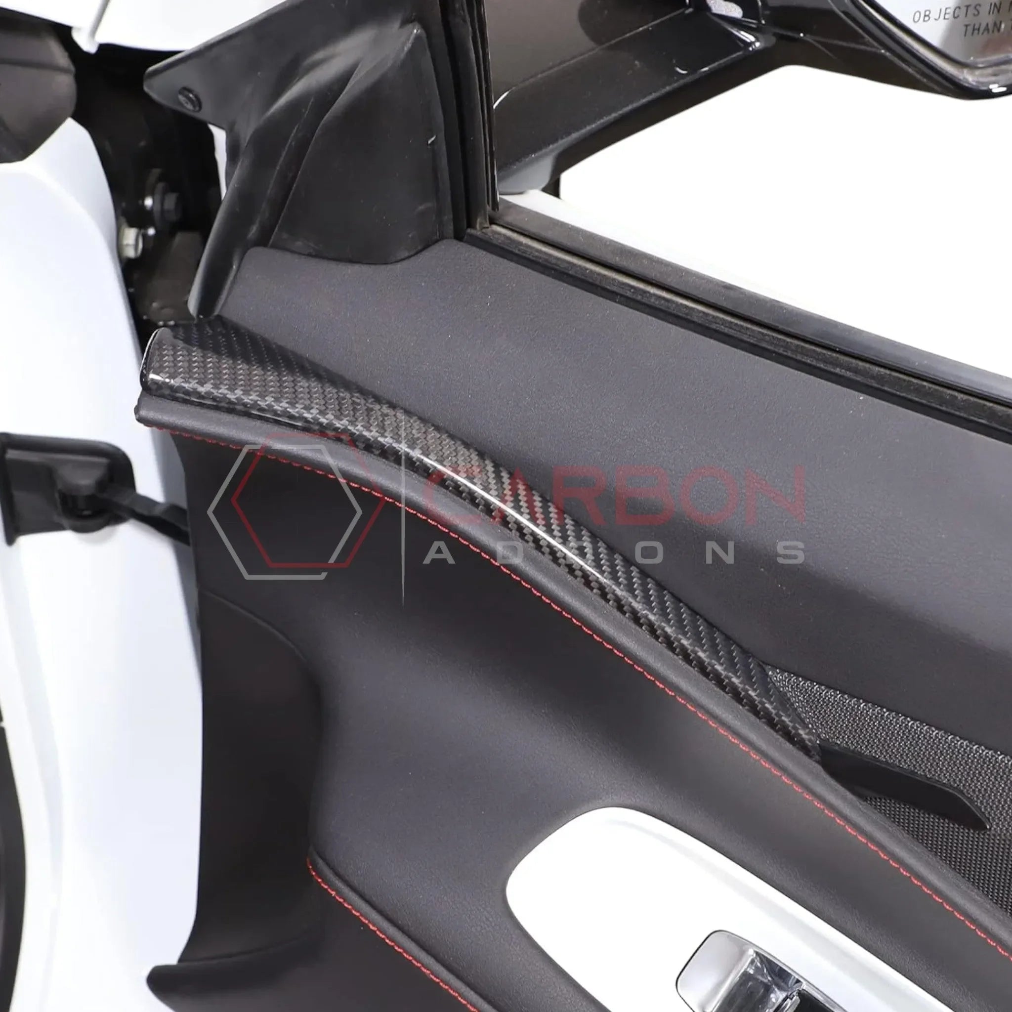 C8 Corvette Real Carbon Fiber Door Panel Upper Trim Covers (2020-2025)