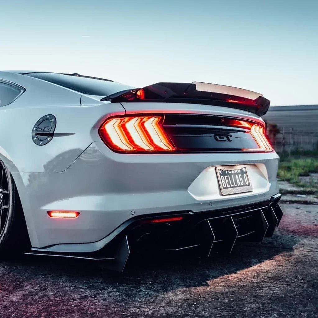 Track Pack Wicker Bill Rear Wing Extension for 2015–2023 Ford Mustang (Lexan)
