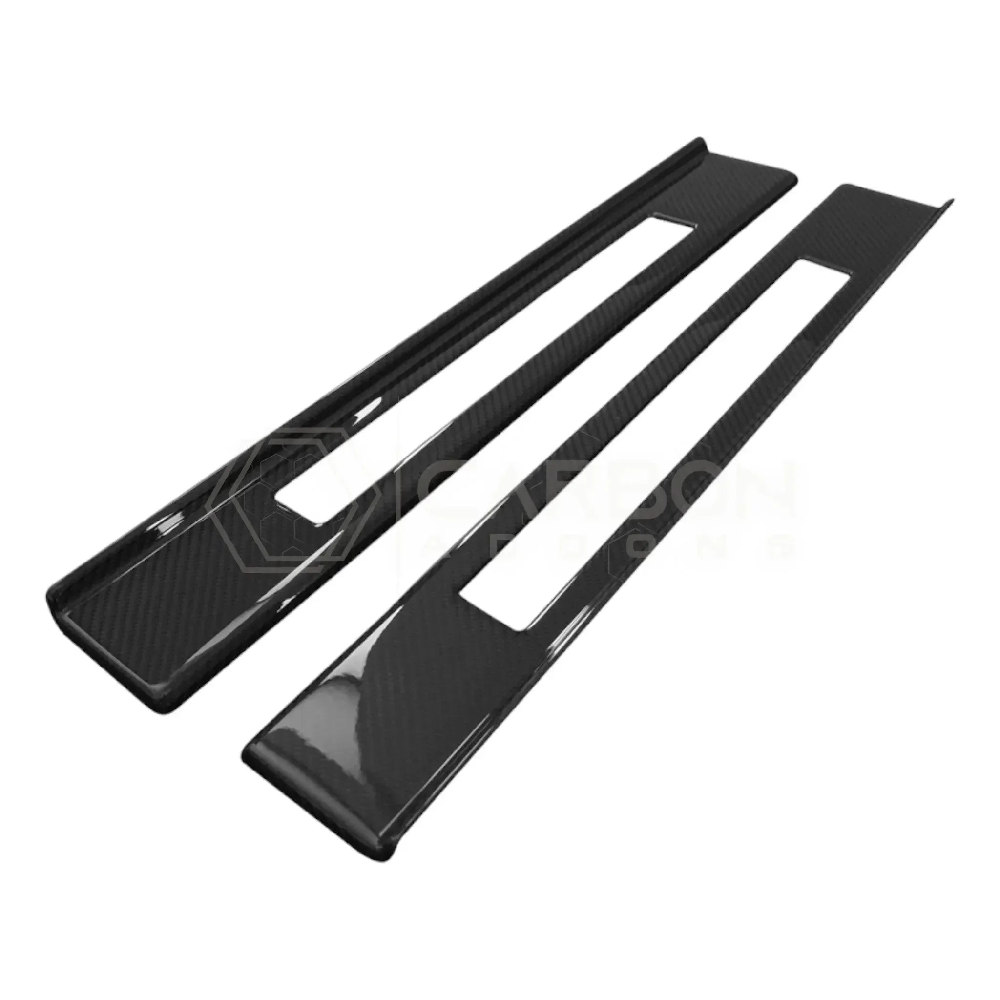 Real Carbon Fiber Door Sill Trim Covers for 2024+ Ford Mustang