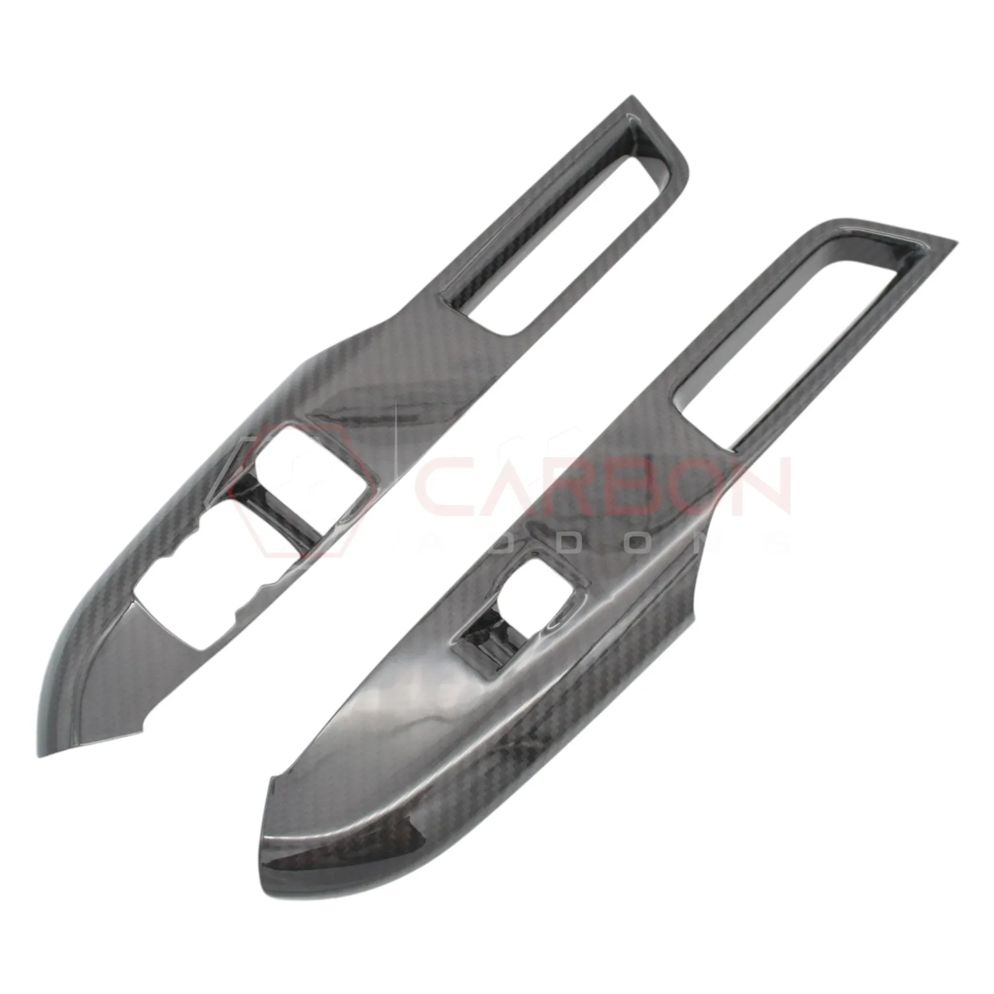 Real Carbon Fiber Window Switch Control Trim Covers V2 for 2024+ Ford Mustang