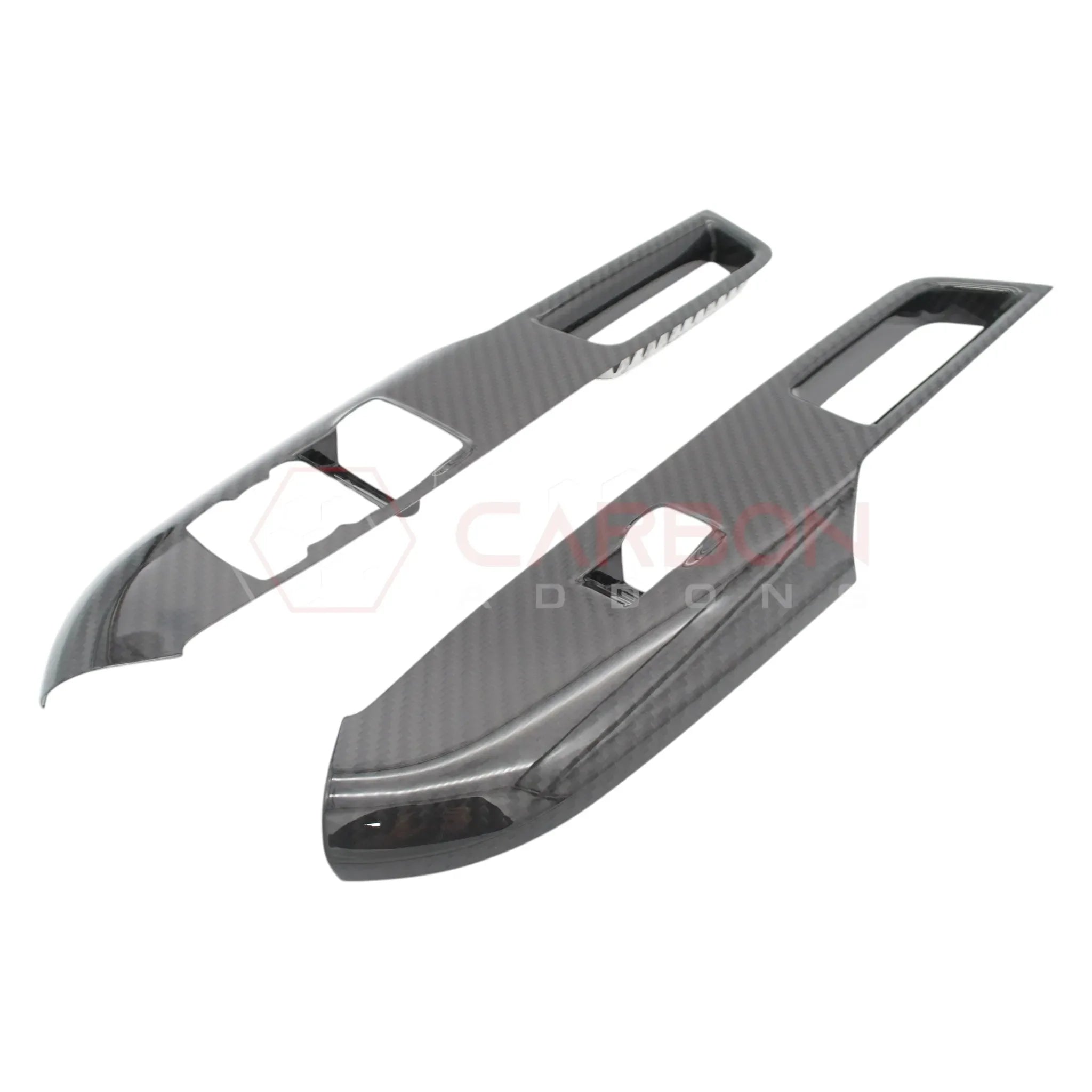 Real Carbon Fiber Window Switch Control Trim Covers V2 for 2024+ Ford Mustang