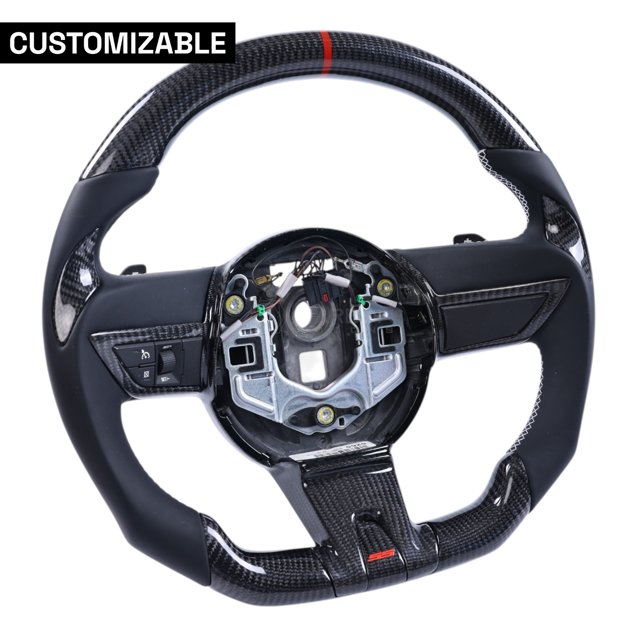 Customizable Carbon Fiber Steering Wheel for Chevy Camaro 2010-2012