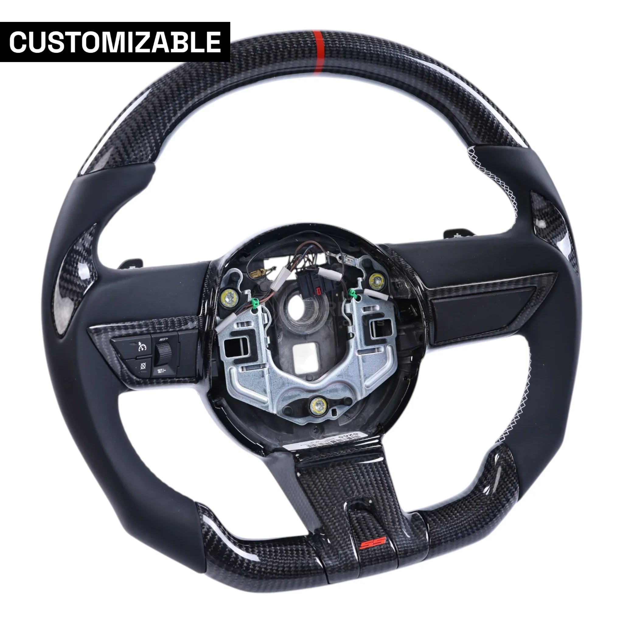 Customizable Carbon Fiber Steering Wheel for Chevy Camaro 2010-2012