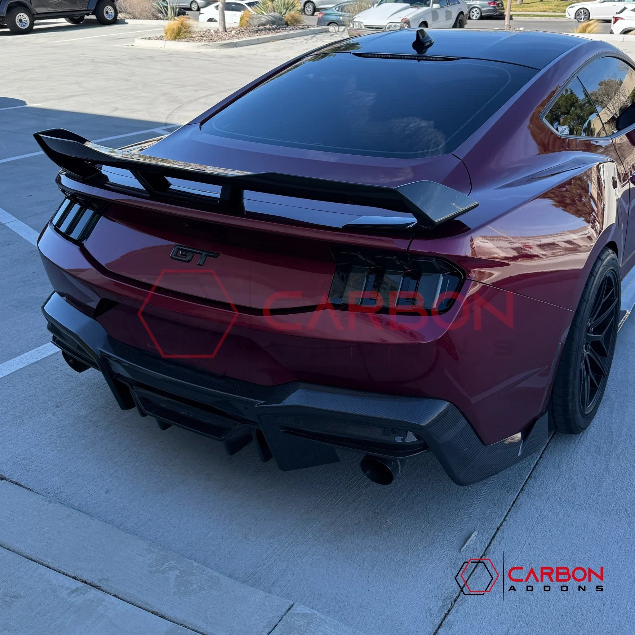 Real Carbon Fiber Rear Diffuser for 2024+ Ford Mustang GT