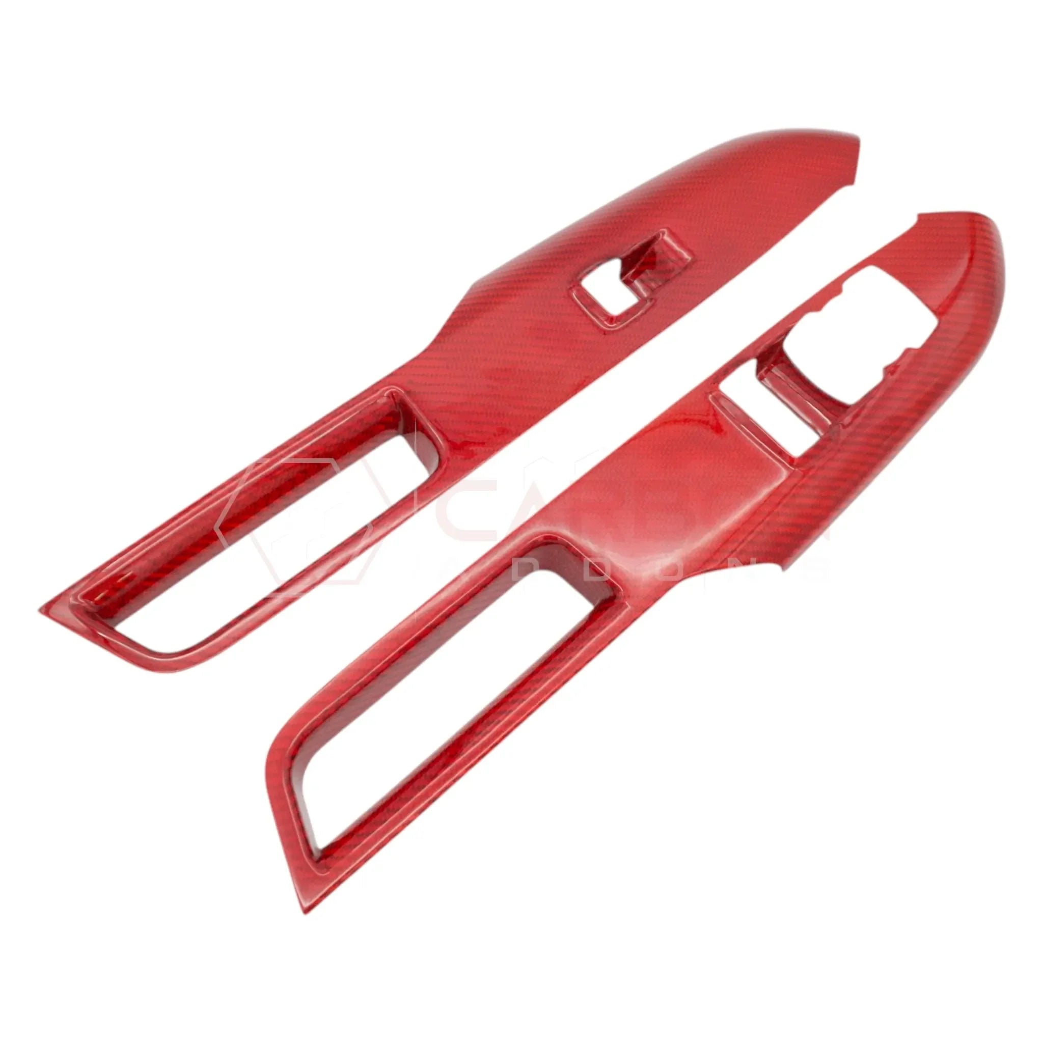Real Carbon Fiber Window Switch Control Trim Covers V2 for 2024+ Ford Mustang